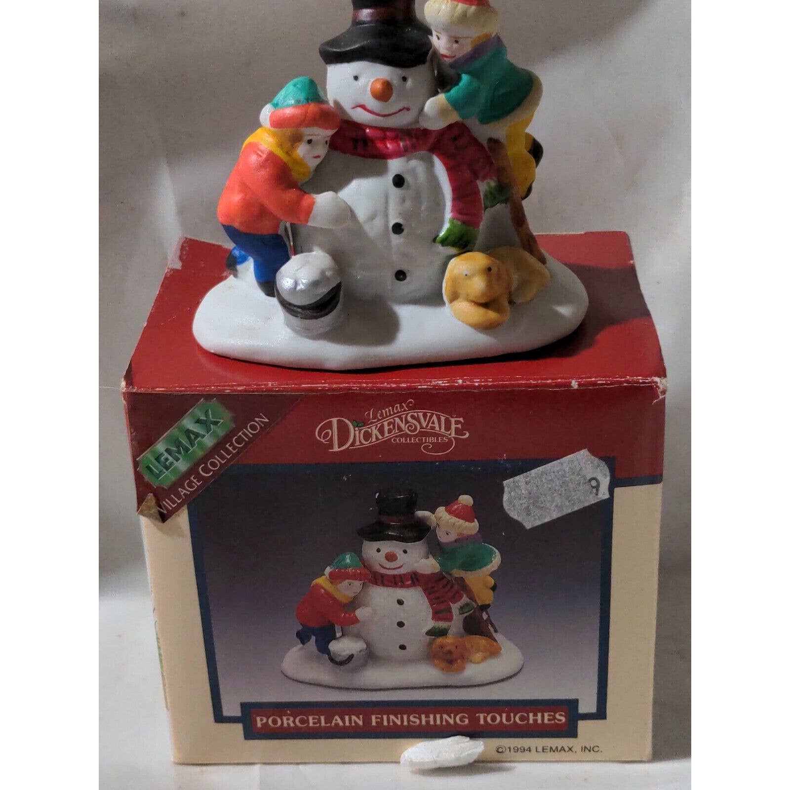 1994 Dickensvale Porcelain Finishing Touches Children Build Snowman #43115 by Lemax - Image 8