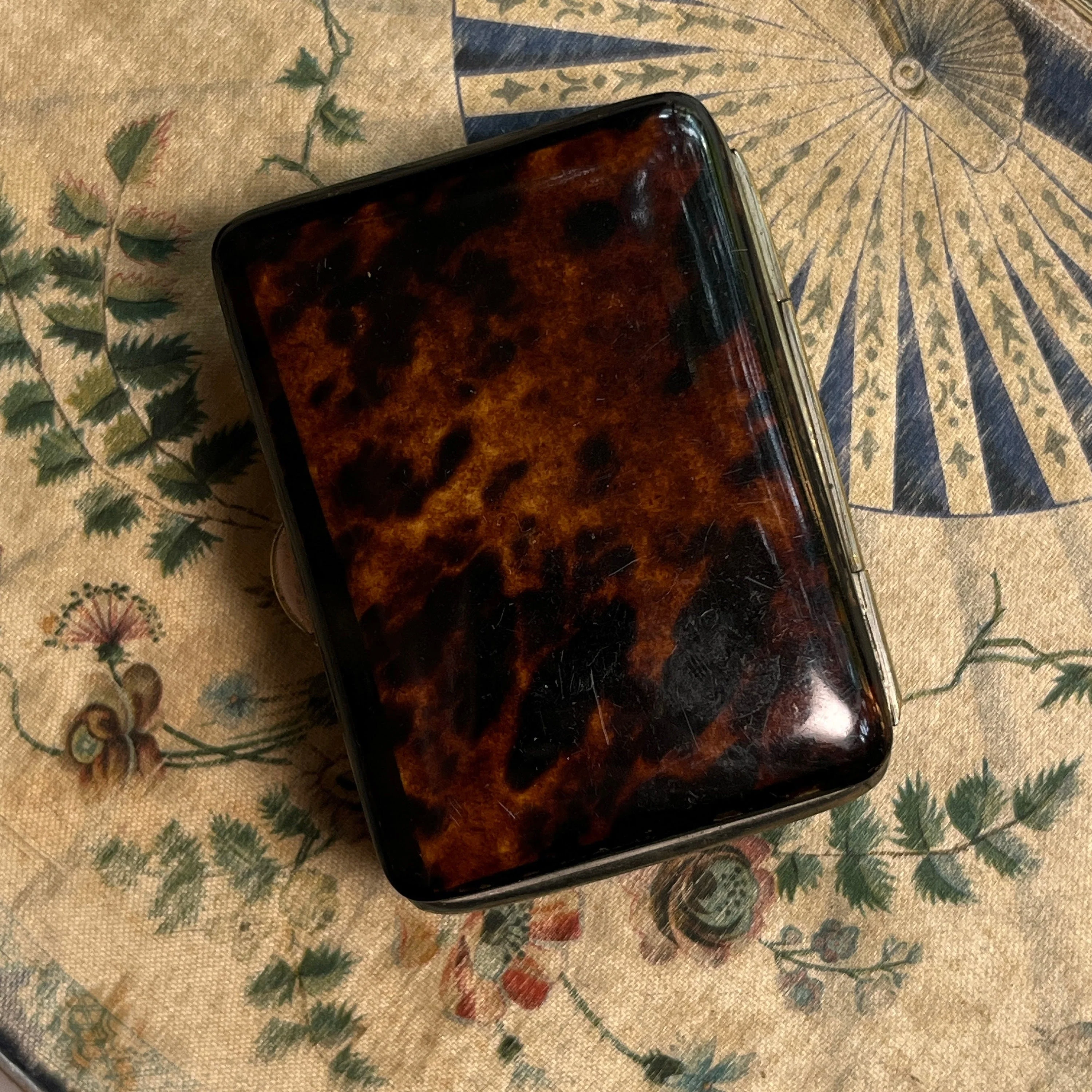19th C. Faux Tortoise Shell Coin Purse Antique Victorian Small Wallet - Image 2