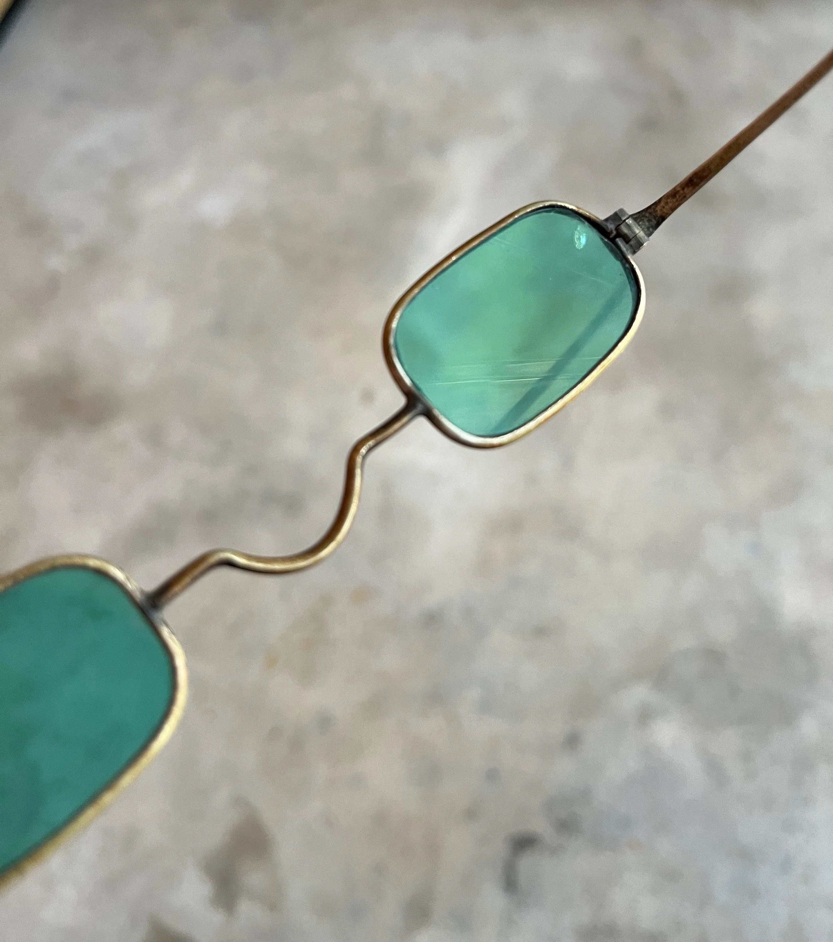 19th C. Green Tinted Glasses As-Is Antique Victorian Sunglasses Historical Fashion - Image 6