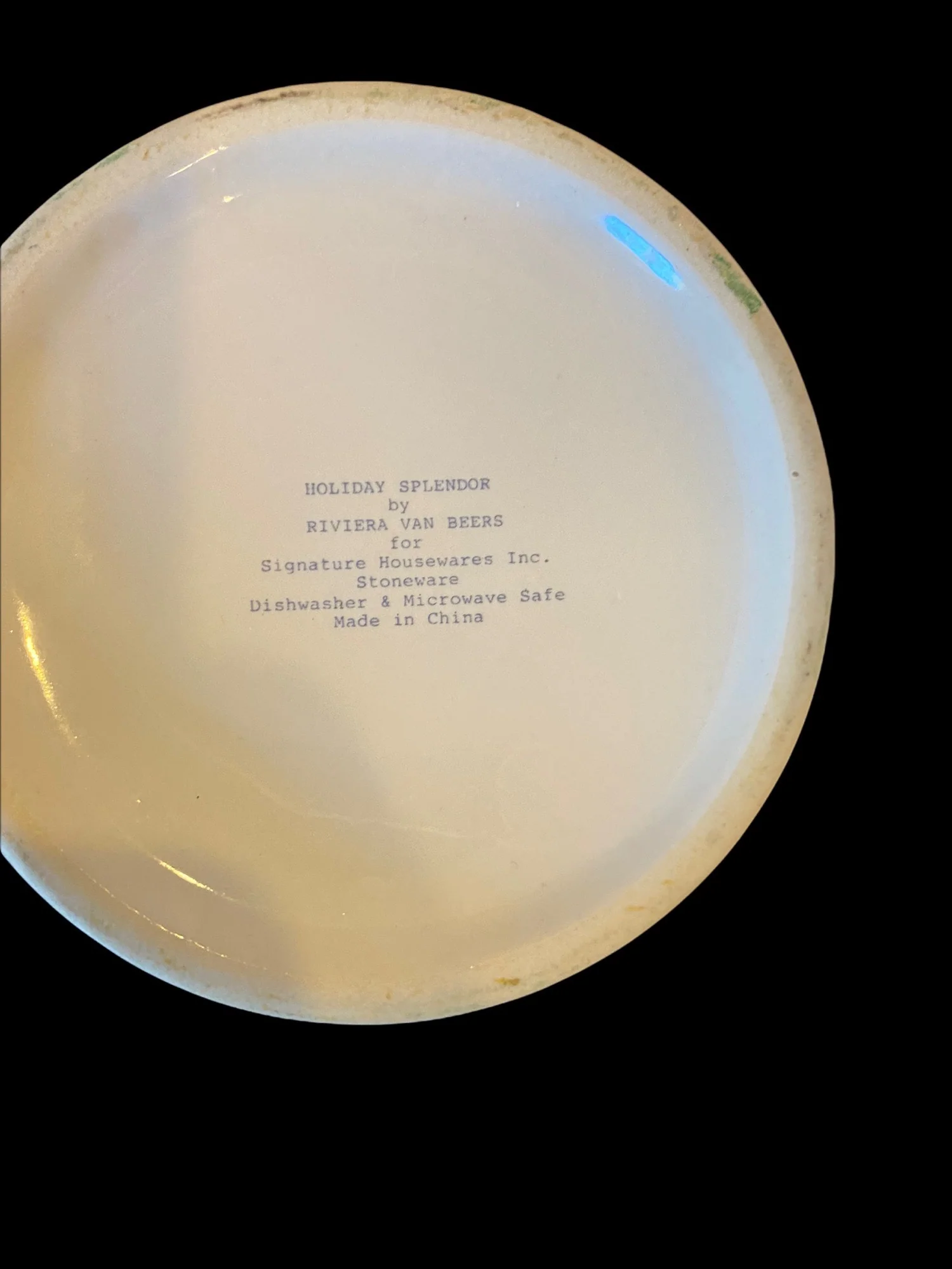 2 Holiday Splendor by Riviera Van Beers for Signature Housewares Inc Stoneware by Holiday Splendor By Riviera Van Beers For Signature Housewares Inc Stoneware - Image 8