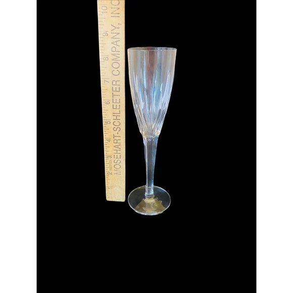 2 Lead Crystal Champagne Glasses Pair Collectible Bride &amp; Groom by Dartington Chrystal - Image 4