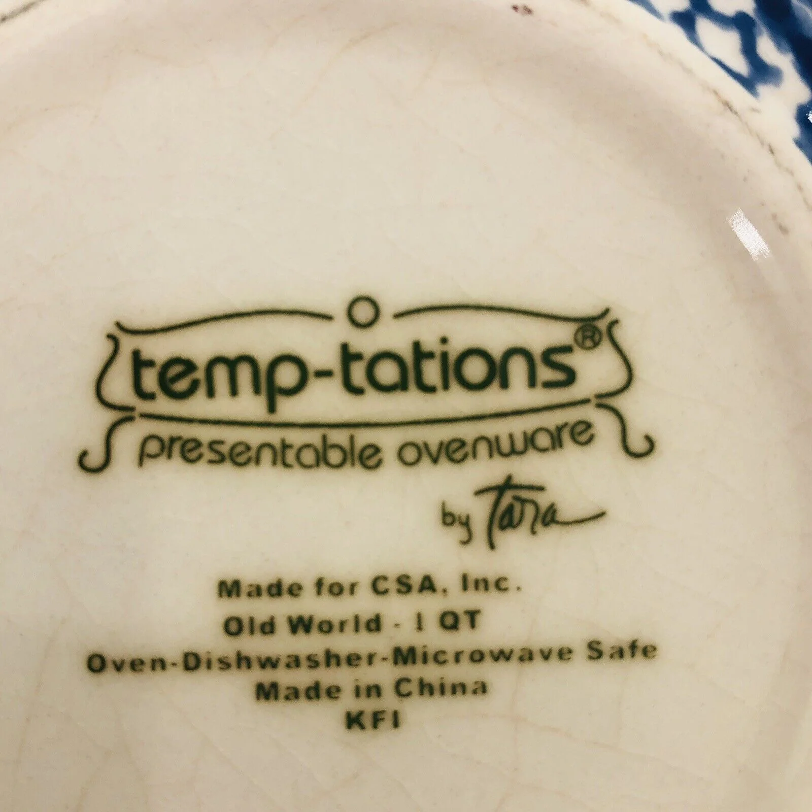 2 Temp-Tations Old World Blue Nesting Mixing Serving Bowls 1qt 1. 5qt by Tara - Image 11