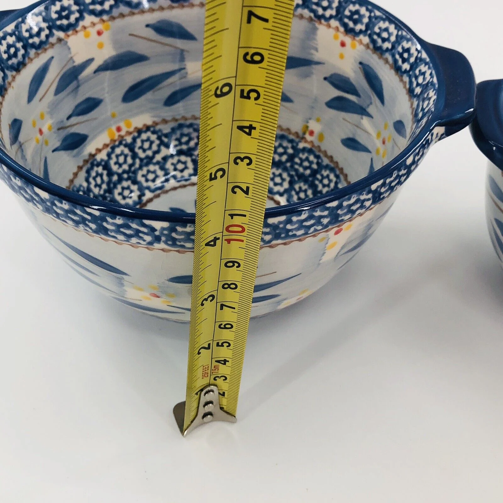 2 Temp-Tations Old World Blue Nesting Mixing Serving Bowls 1qt 1. 5qt by Tara - Image 7