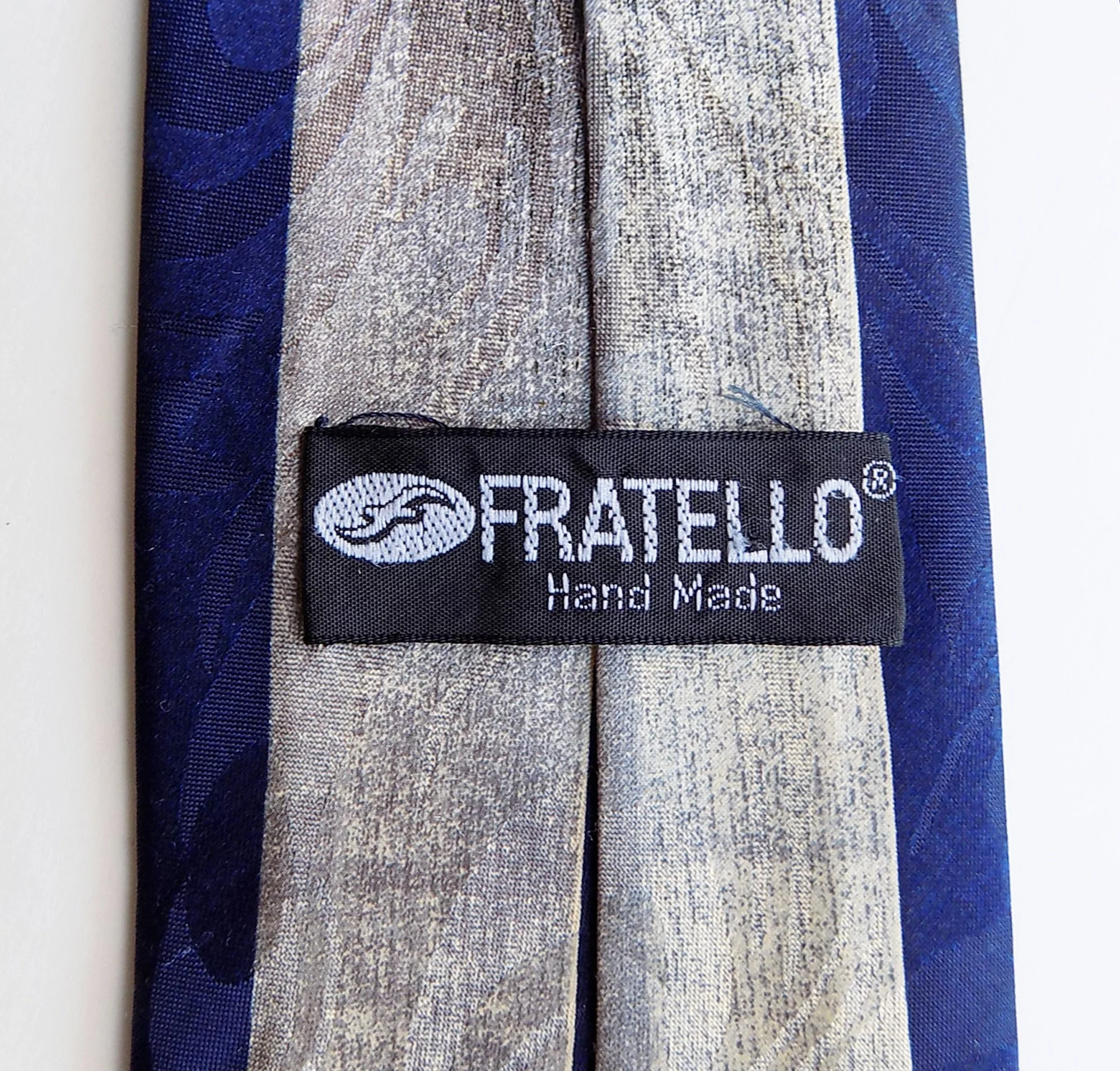 2011 United We Stand Twin Tower Necktie Cravat Blue Fratello Hand Made Made In Korea First Responders Ground Zero Poly - Image 2
