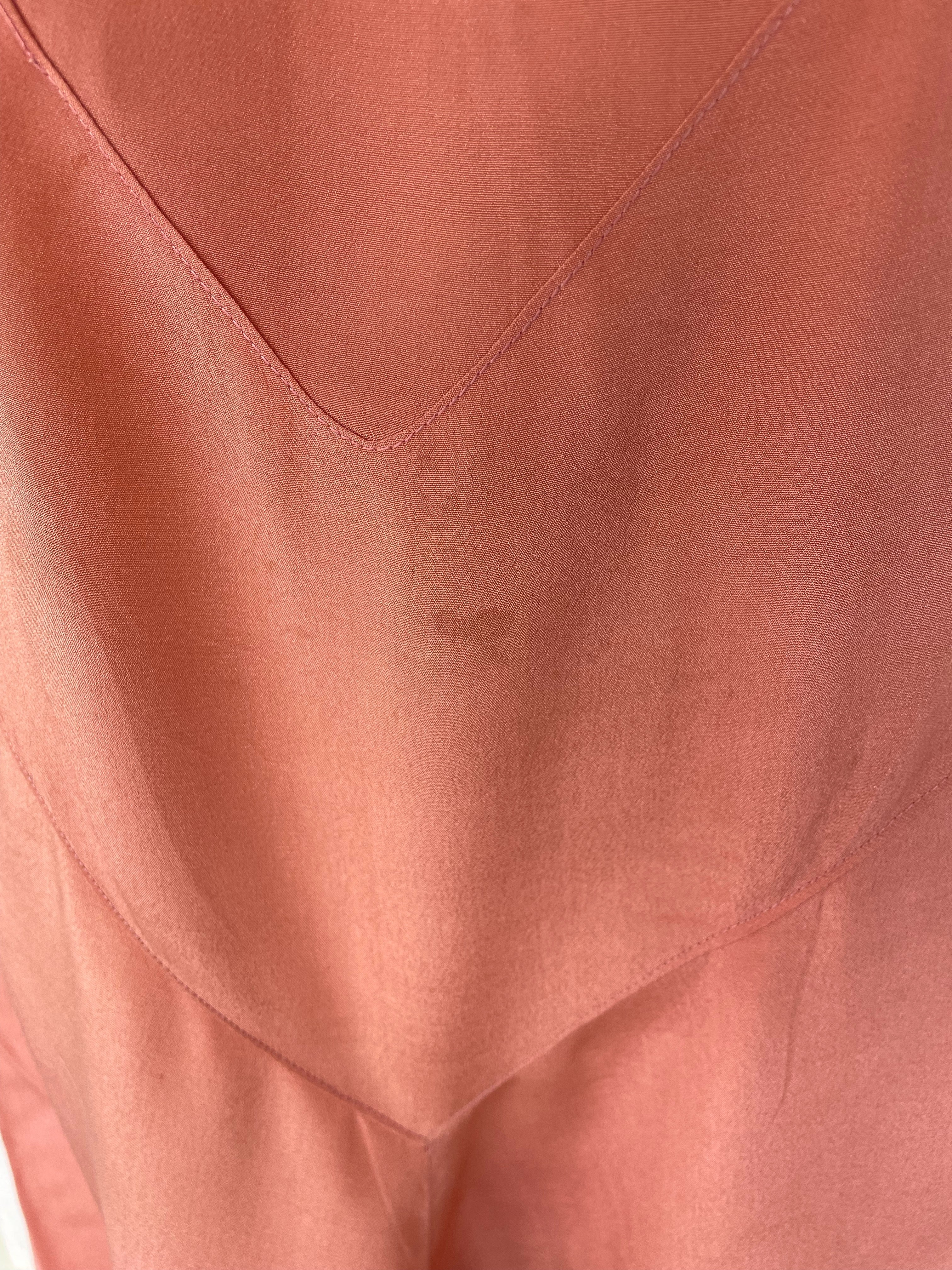 20s/30s Antique Peach Silk Dress Jacket Tlc Study Piece - Image 20