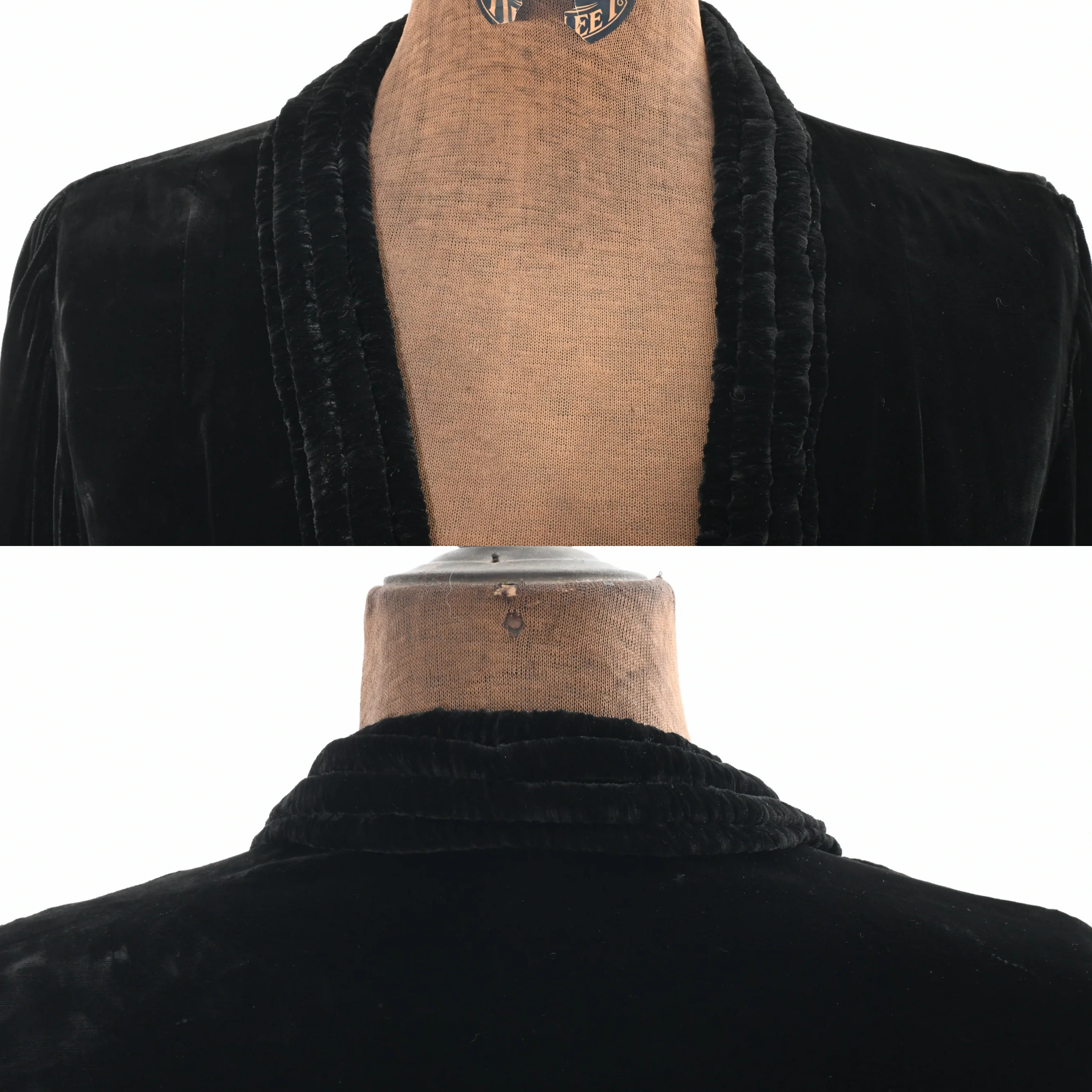 20s/30s Black Velvet Short Art Deco Evening Theater Jacket - Image 5