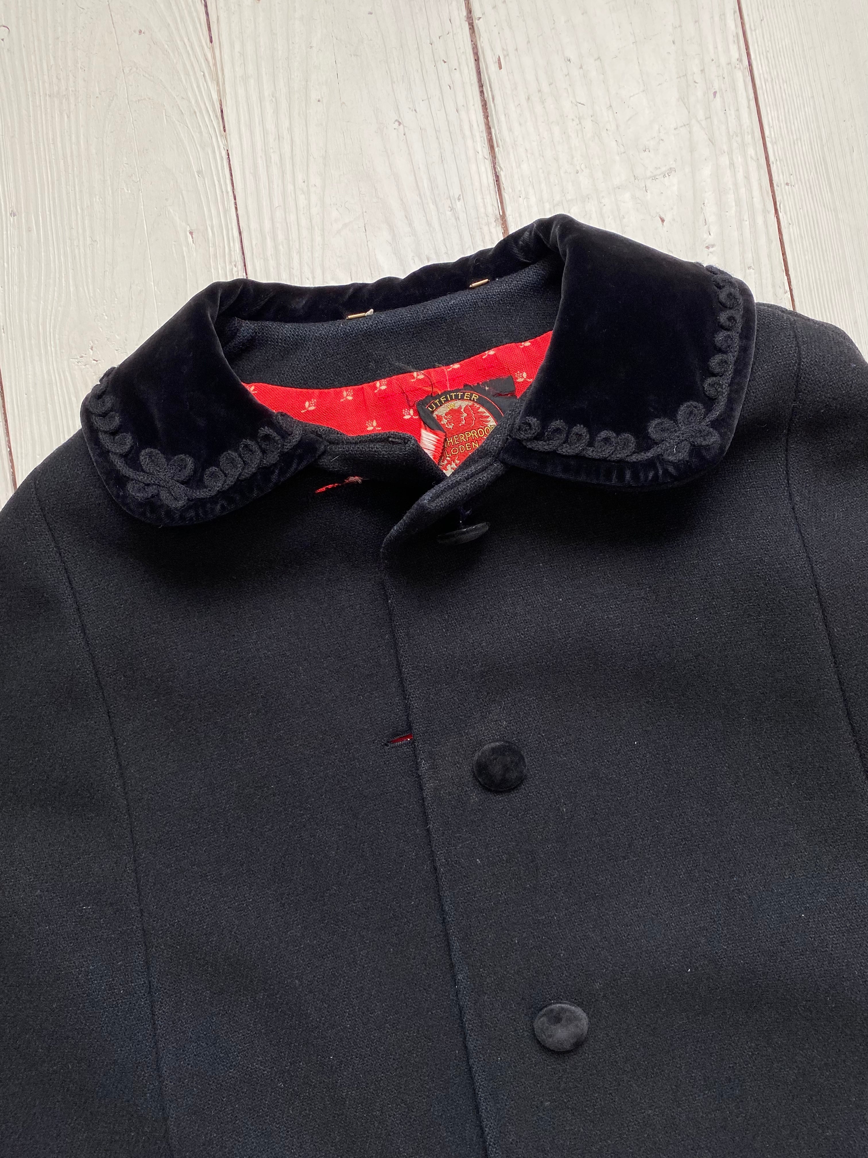 20s/30s Style Wool Mohair Blend Cape With Velvet Collar By Loden - Image 7