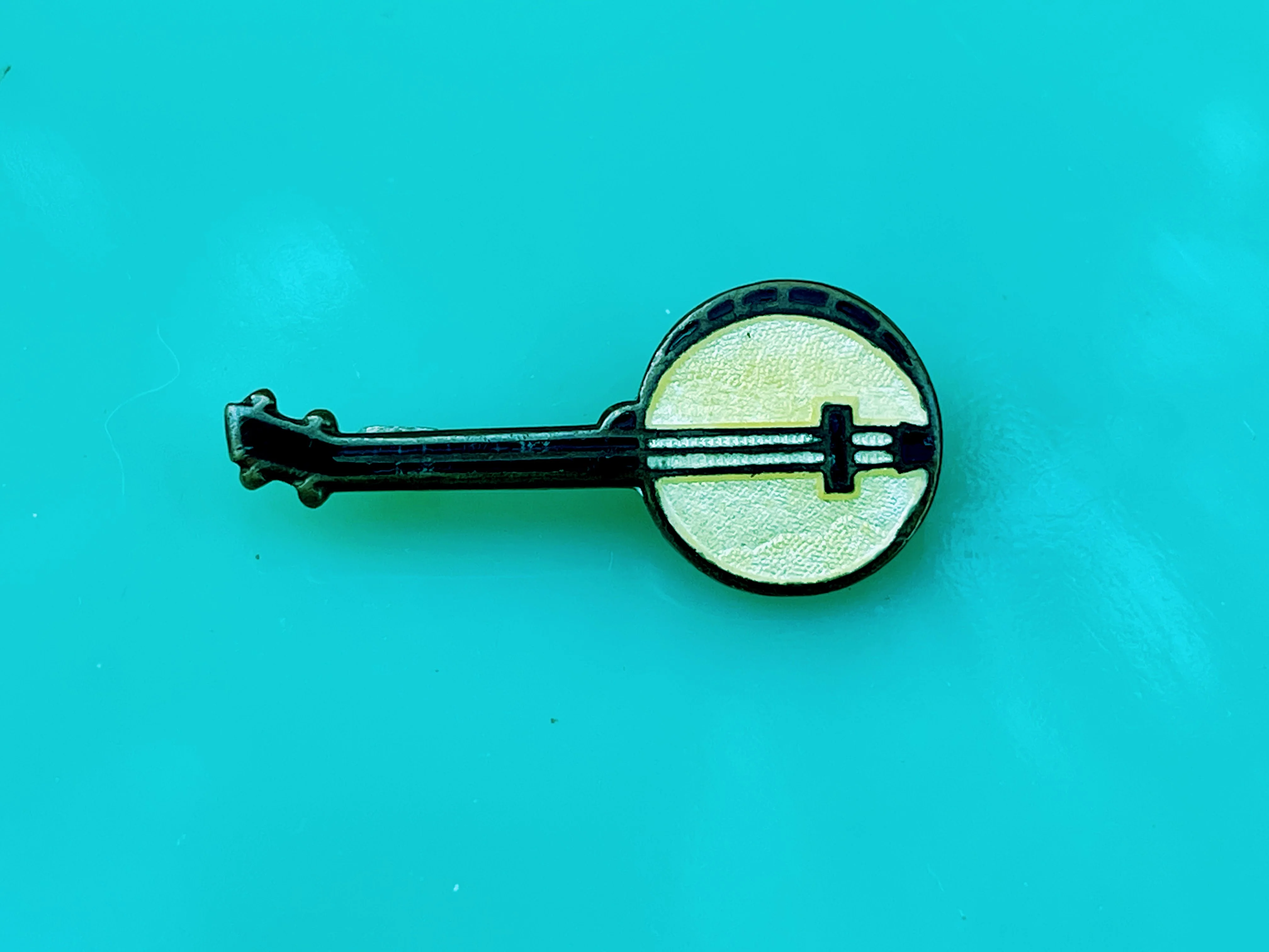 20s Antique Scatter/lapel Pin Banjo Guilloche Copper - Image 3