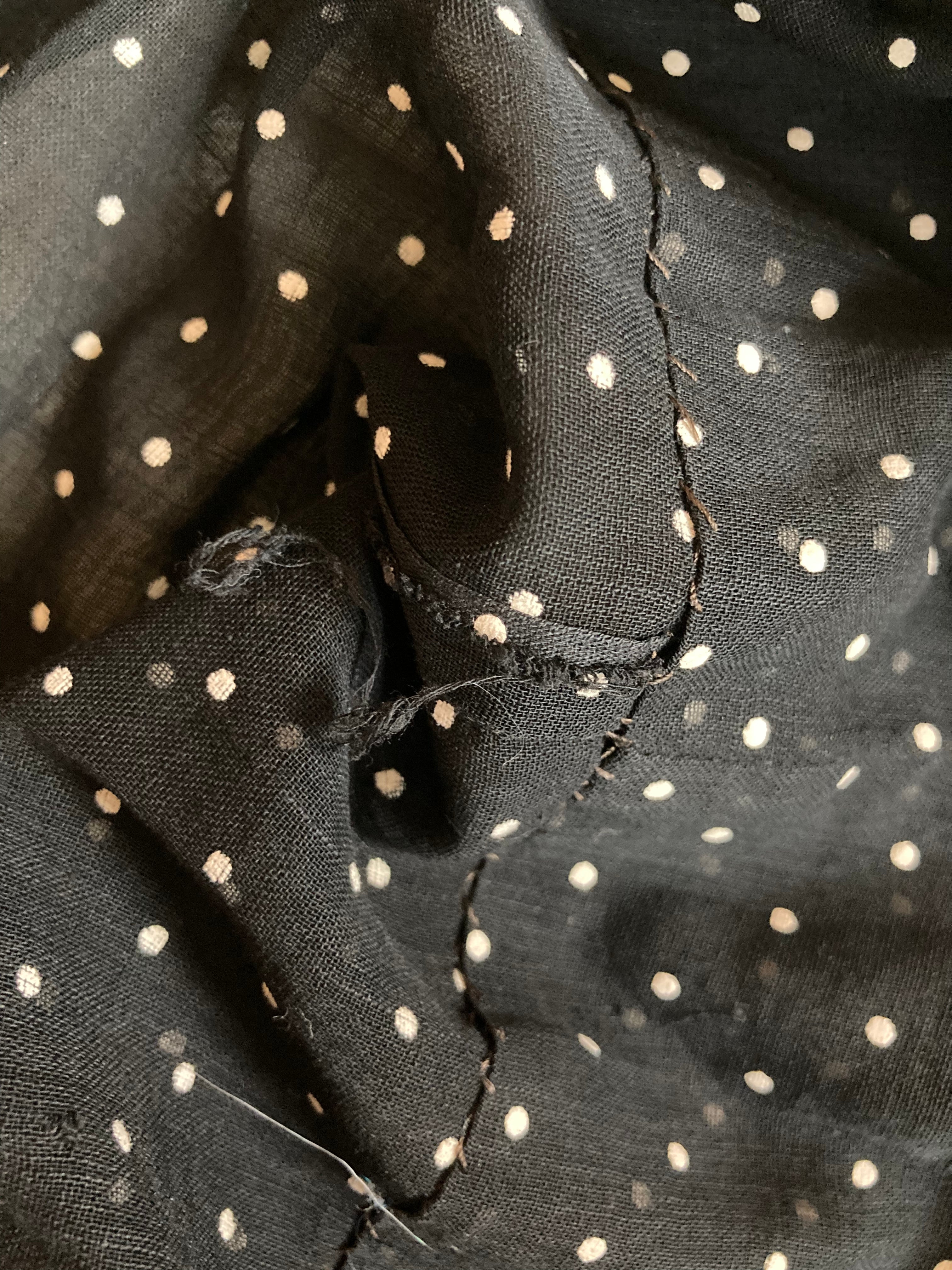 20s Drop Waist Polka Dot Gown - Image 7