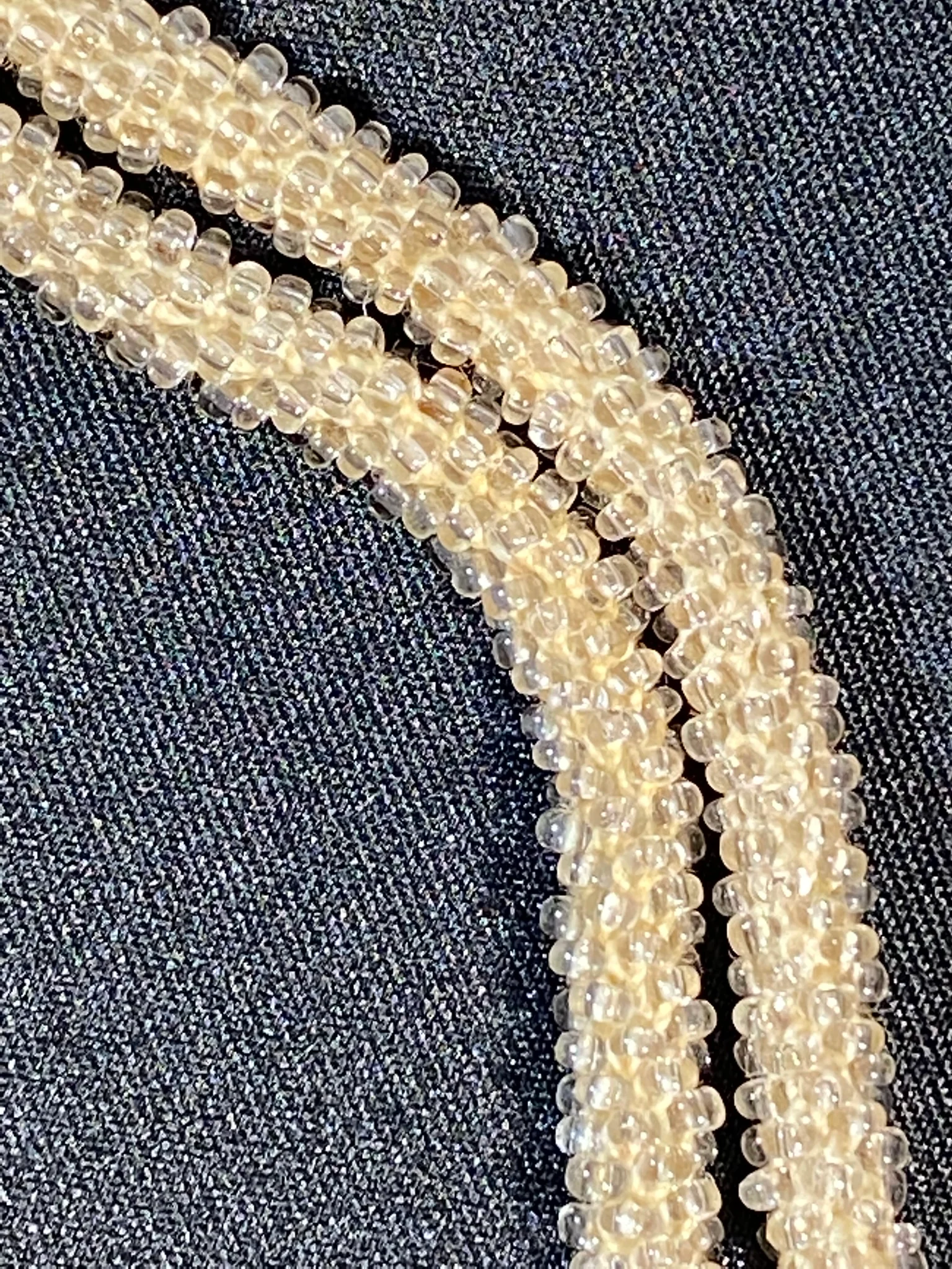 20s Flapper Era Handmade Woven Bead Long Necklace - Image 10