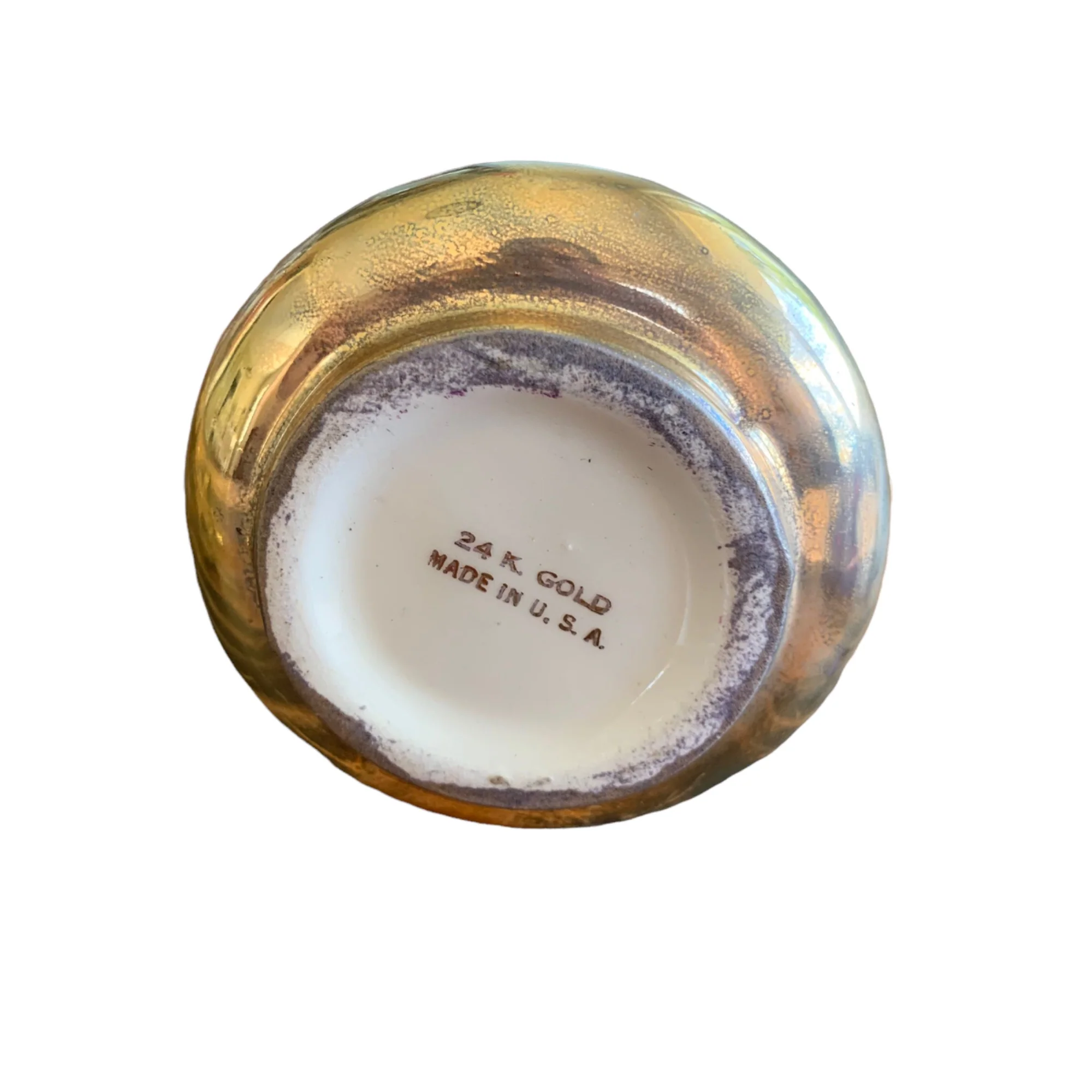 24 K Weeping Gold Handled Vase Usa - Image 8