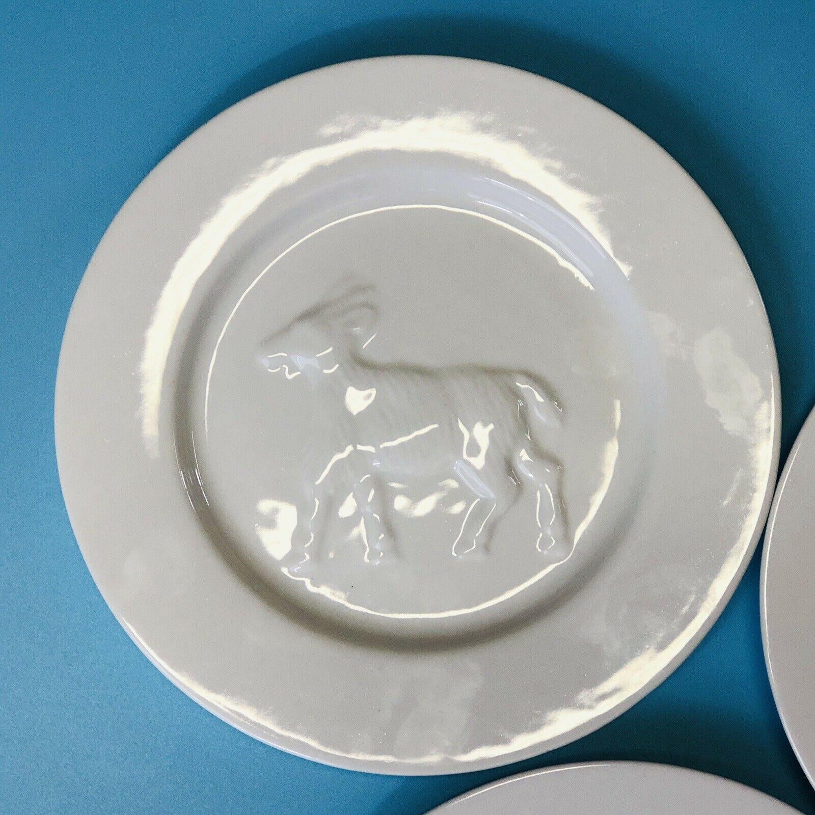 3 La Fromagerie Cheese Plates Farm Animal Cow Sheep Goat Ceramic 7" by BonJour - Image 11