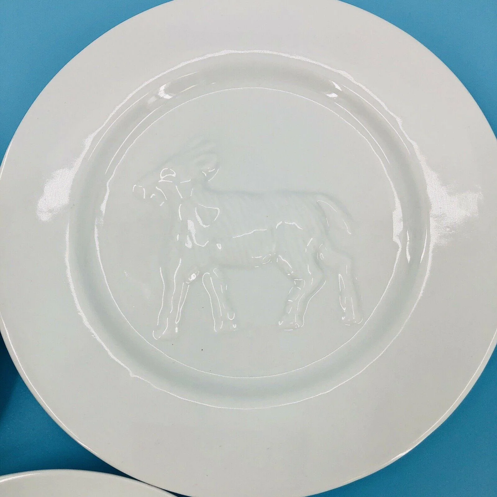 3 La Fromagerie Cheese Plates Farm Animal Cow Sheep Goat Ceramic 7" by BonJour - Image 3