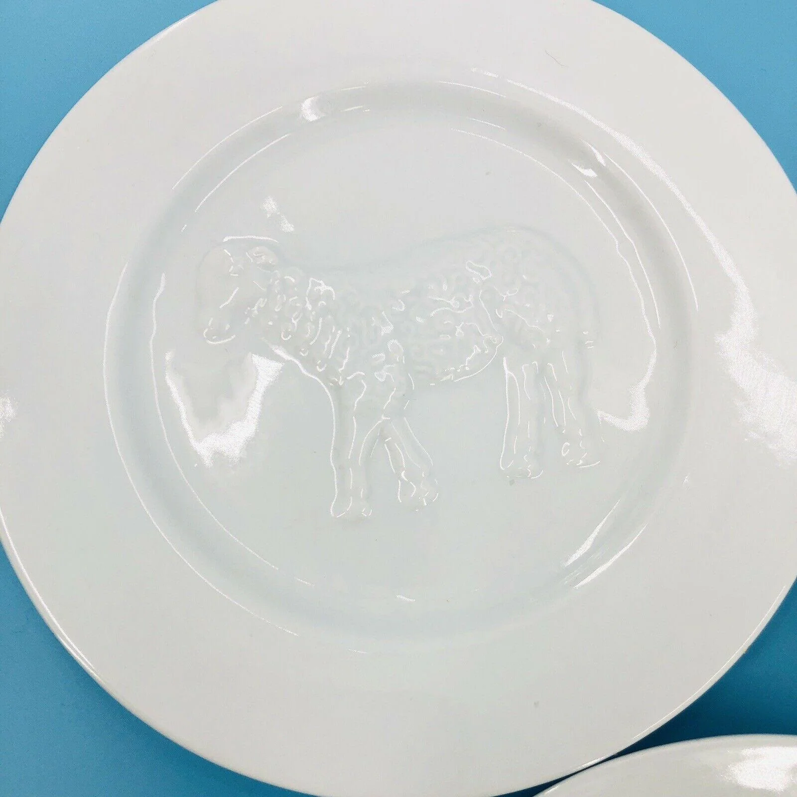 3 La Fromagerie Cheese Plates Farm Animal Cow Sheep Goat Ceramic 7" by BonJour - Image 4
