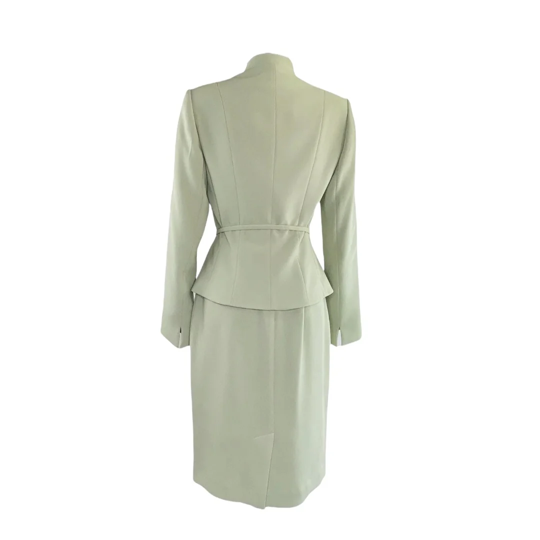 3 Piece Blazer Skirt Suit Jacket Light Green Sz 4 Nwot by Rickie Freeman - Image 2