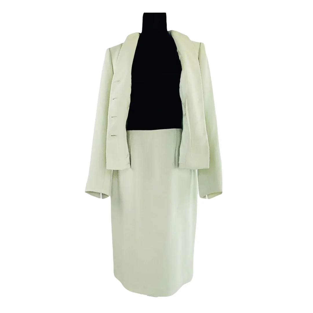3 Piece Blazer Skirt Suit Jacket Light Green Sz 4 Nwot by Rickie Freeman - Image 5