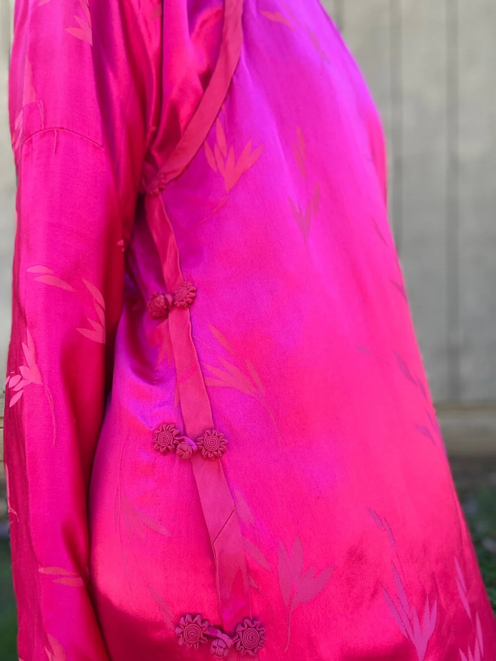 30s/40s 1930 Pink Silk Qipao Cheongsam - Image 5