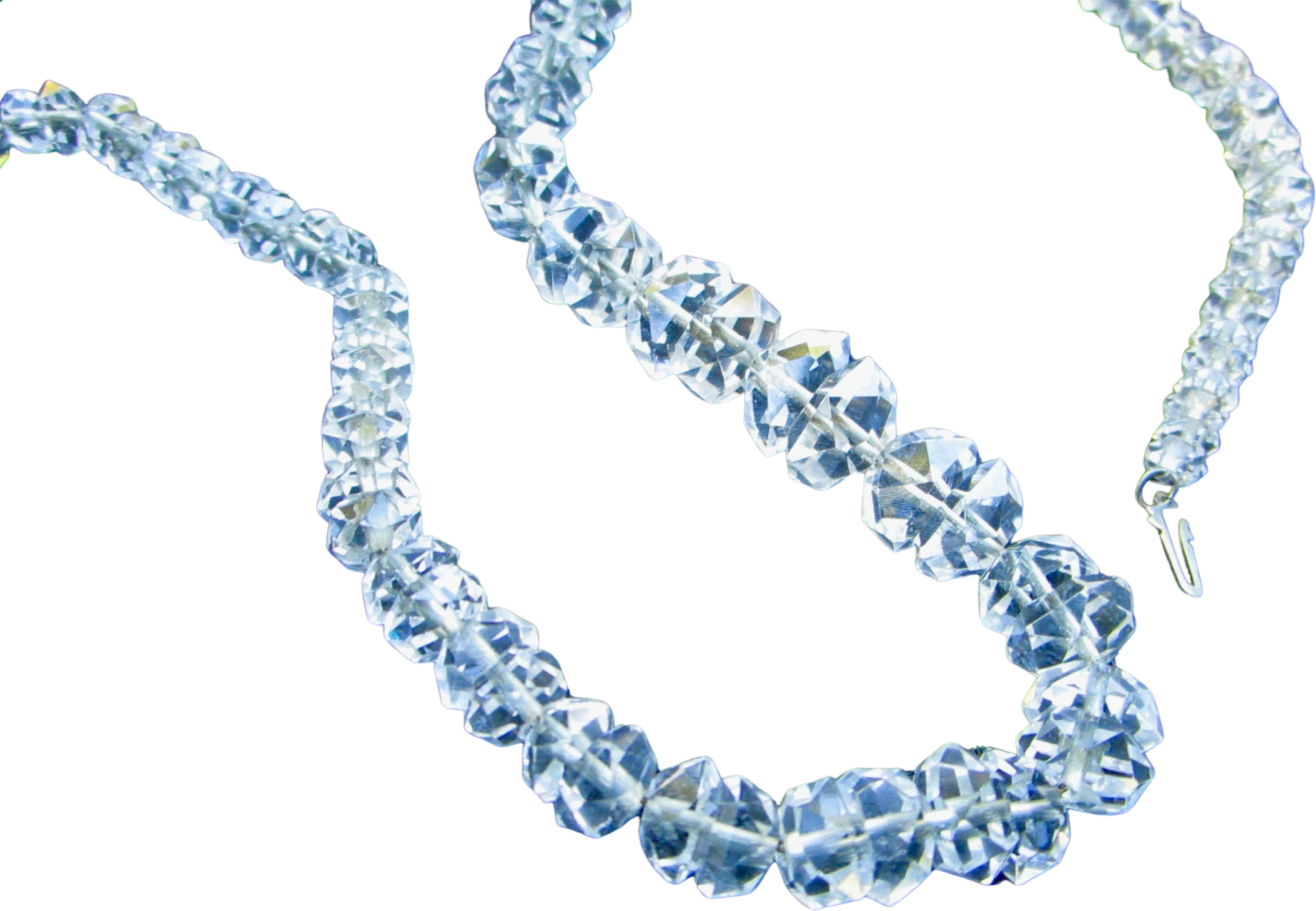 30s/40s Art Deco Rock Crystal And Sterling Silver Necklace - Image 3