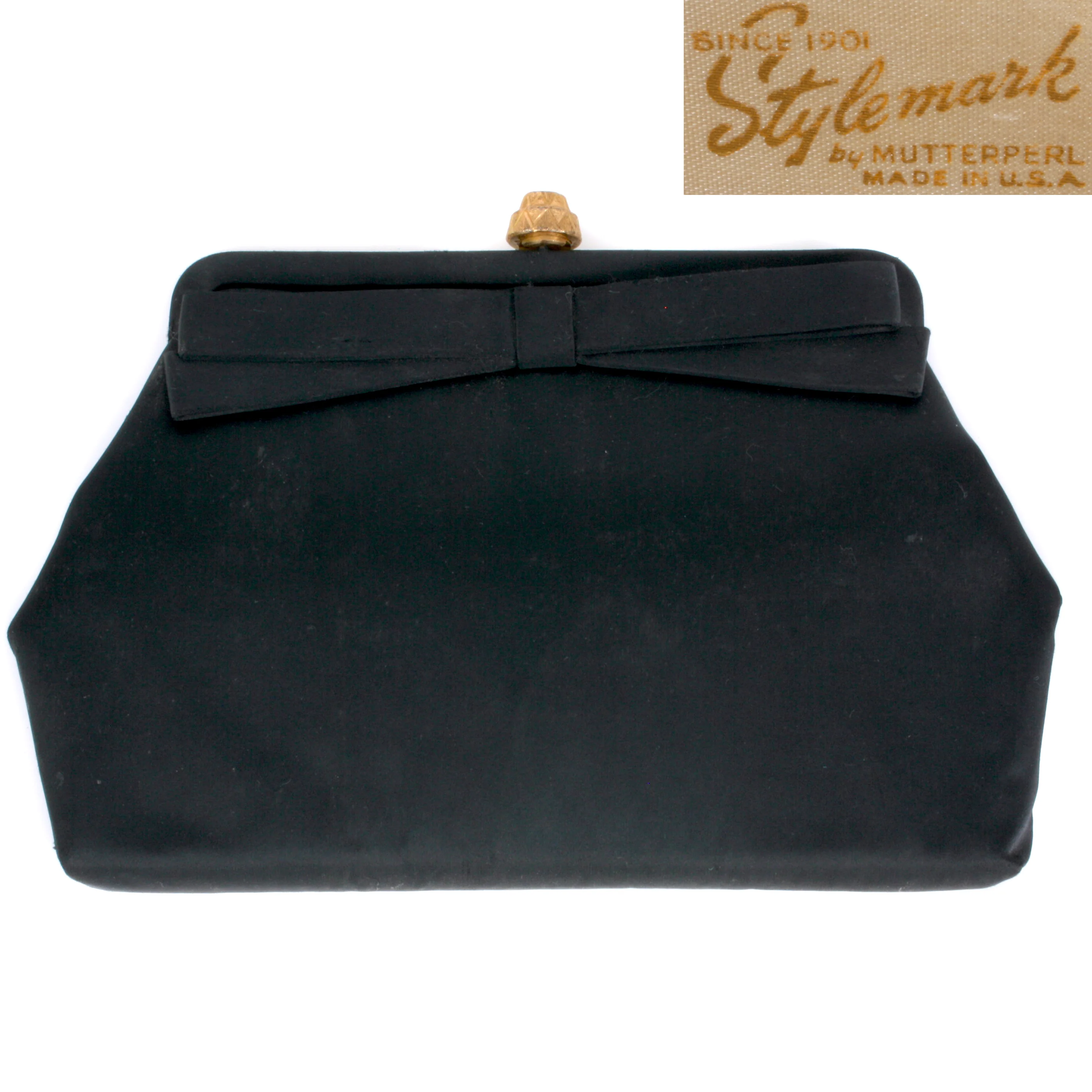 30s/40s Black Clutch Evening Bag Purse Pin Up Wwii by  Mutterperl - Image 4