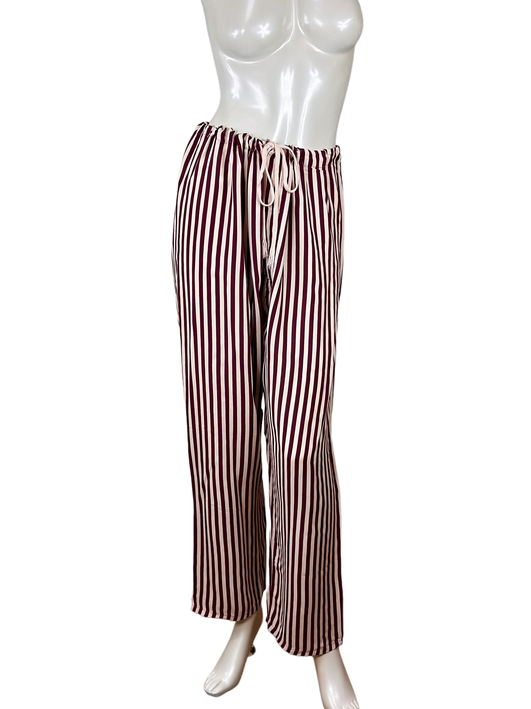 30s/40s Cold Rayon Pajamas Polka Dot And Striped By Manhattan - Image 9