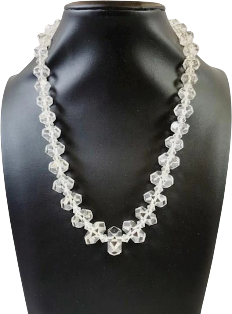 30s/40s Graduated Crystal Bead Necklace Of 16.5 Inches