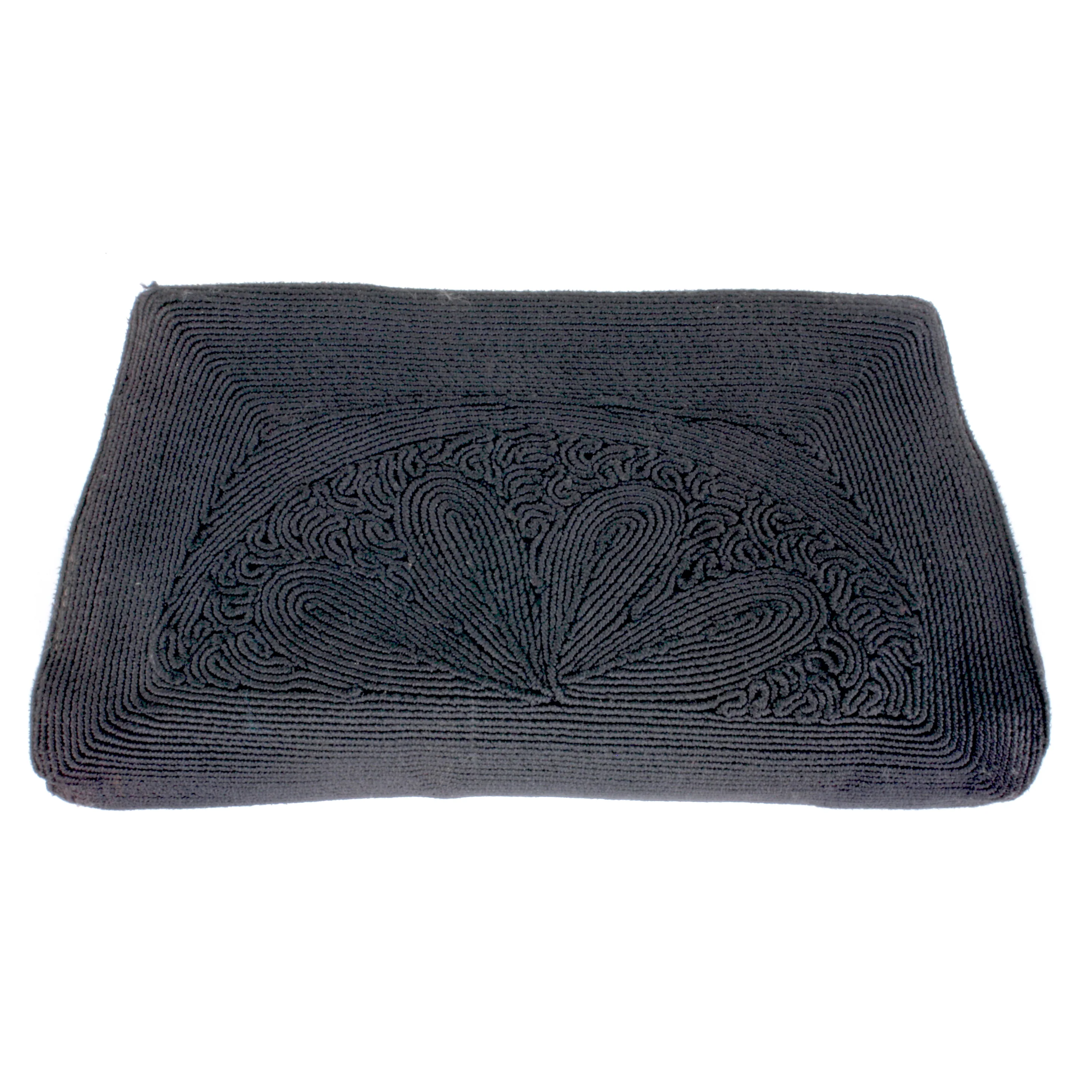30s/40s Rayon Corde Clutch Evening Bag Purse - Image 3