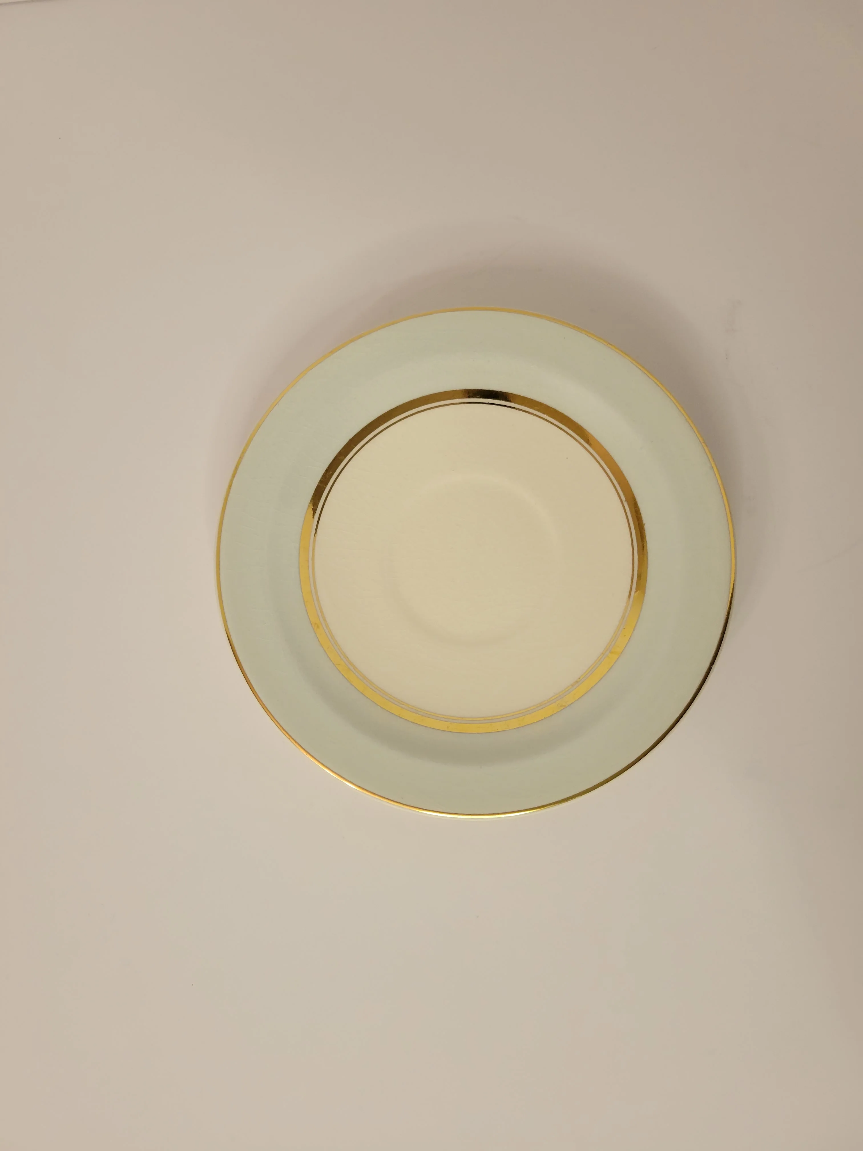 30s/40s Set Of 8 Tea Cup Saucers By French Saxon China Company - Image 3