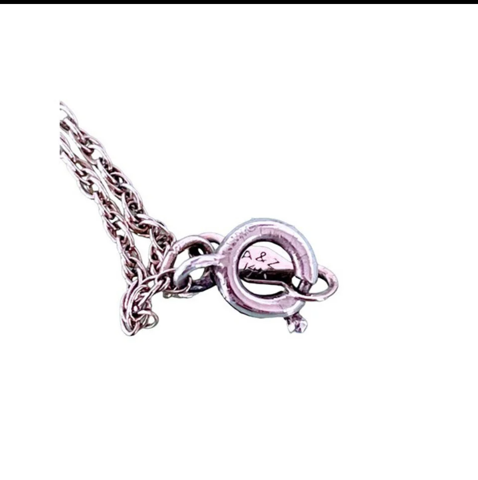 30s Antique 14k White Gold Chain Necklace By A&Z Chain Company - Image 5