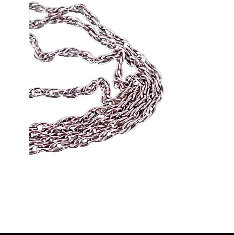 30s Antique 14k White Gold Chain Necklace By A&Z Chain Company - Image 7
