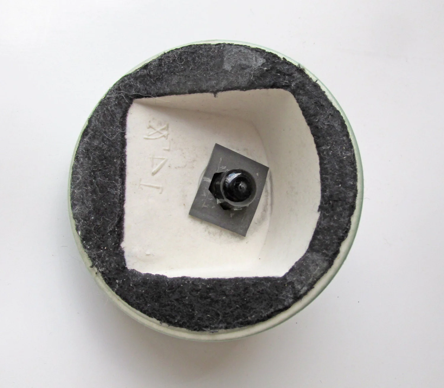 30s Art Deco Green Ceramic Easterbrook Ink Well - Image 4