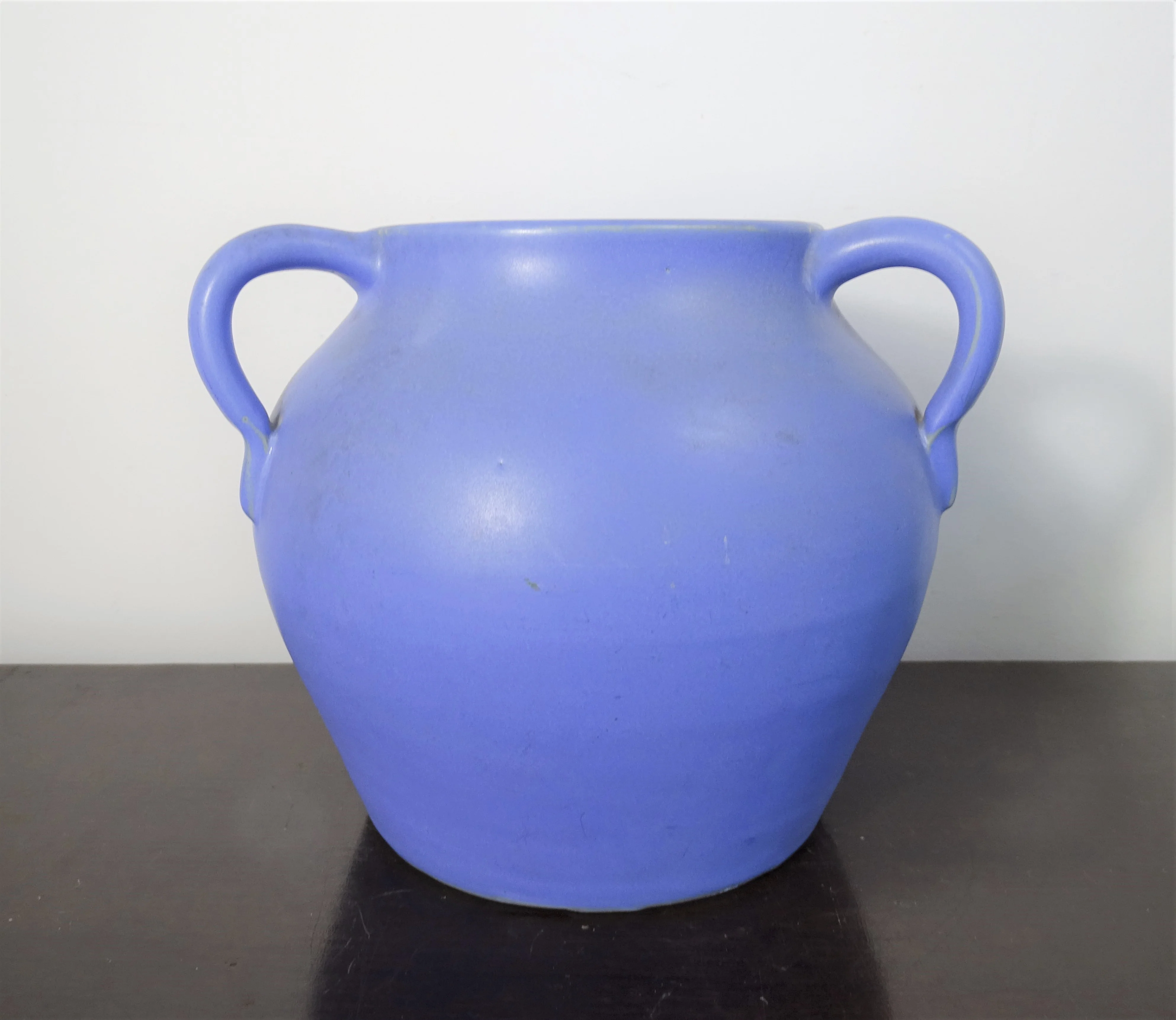 30s Cherokee Pottery 3 Handle Large Arts Crafts Vase By Louisville Pottery - Image 3