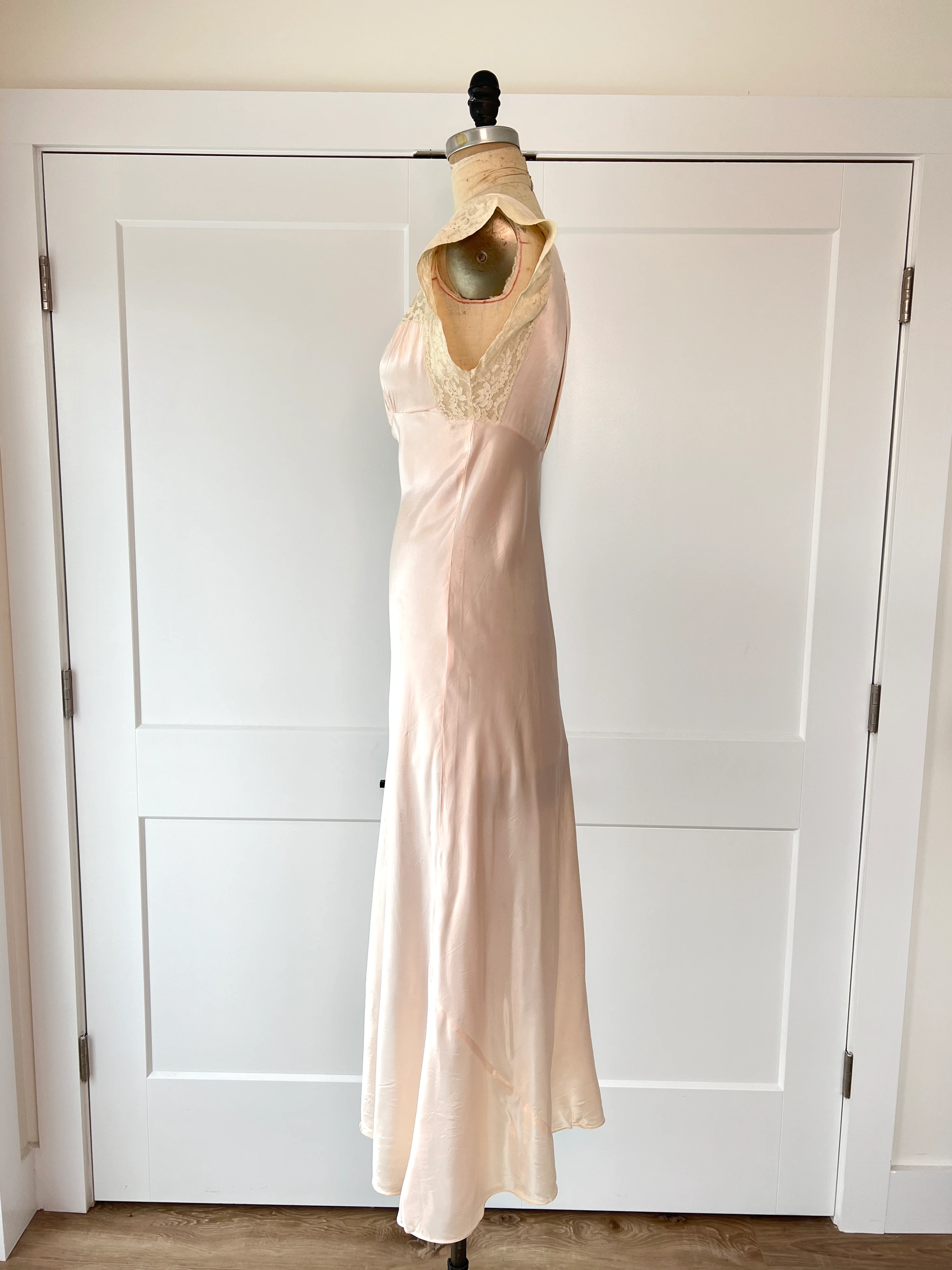 30s Empire Waist Lace Slip Dress - Image 10