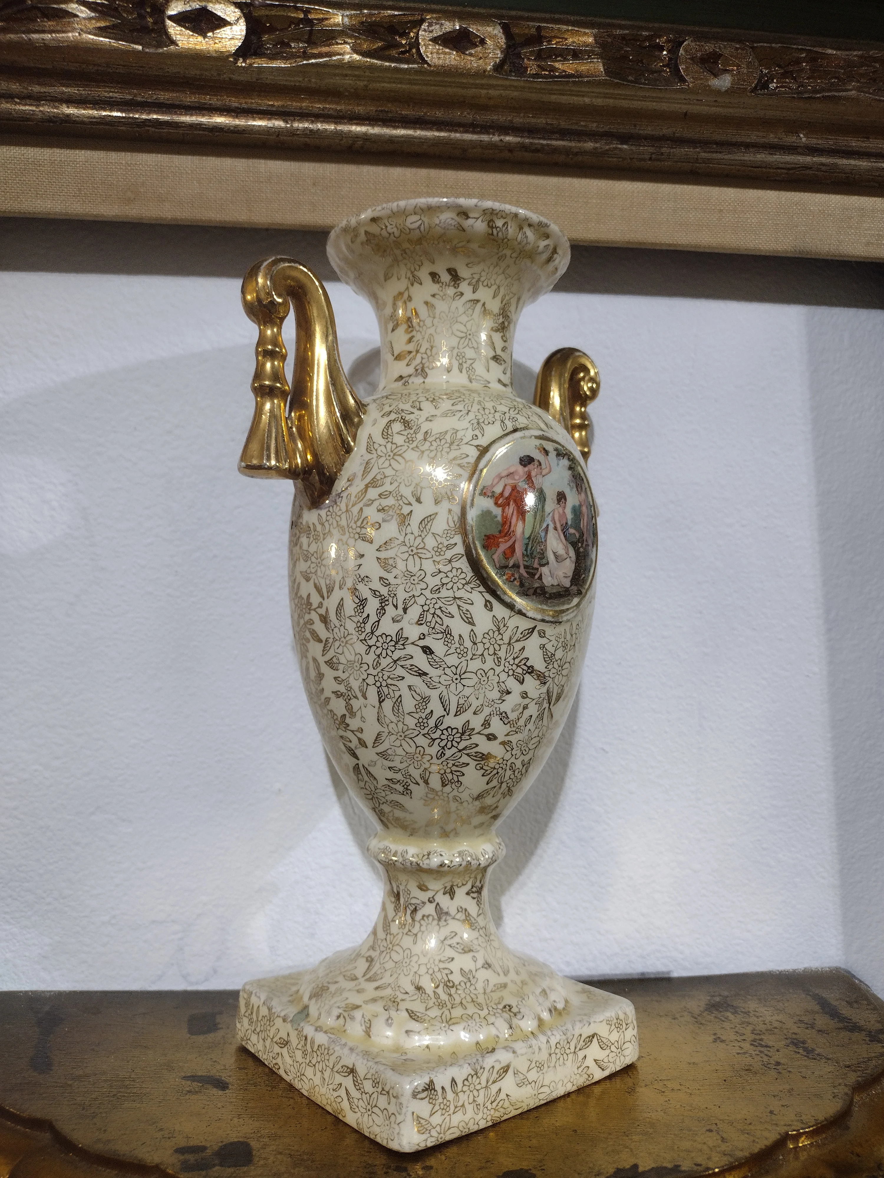 30s/40s Gold Plated European Vase - Image 6