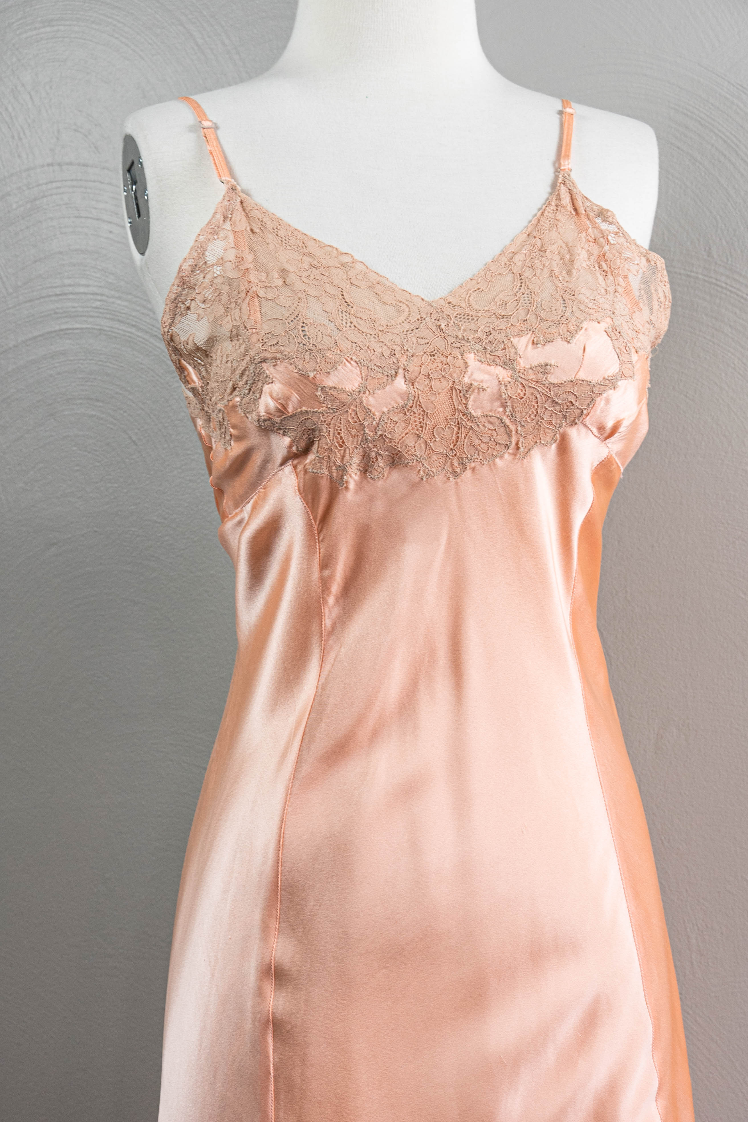 30s New With Tagpink Silk And Lace Slip Dress - Image 3