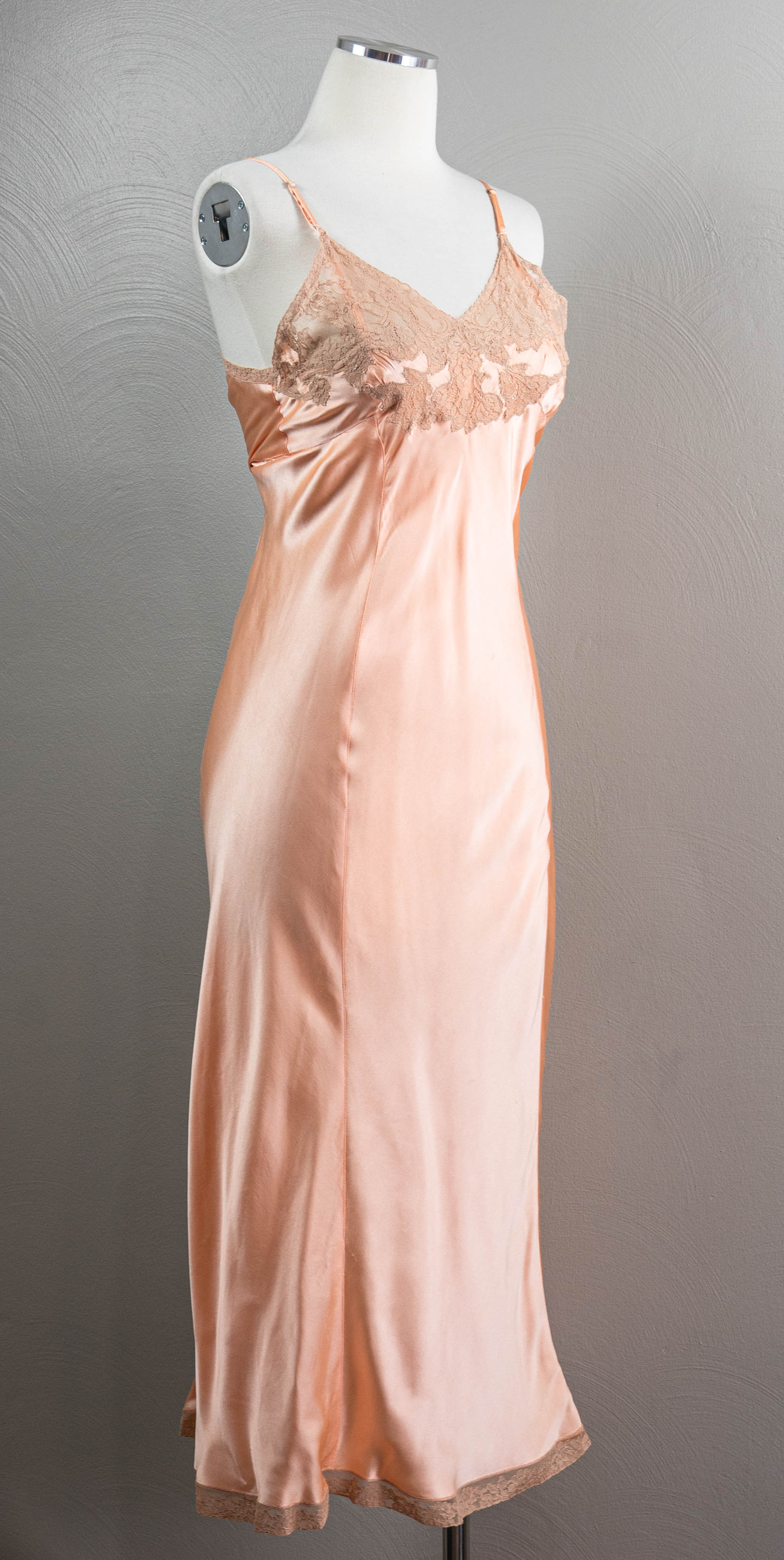 30s New With Tagpink Silk And Lace Slip Dress - Image 6