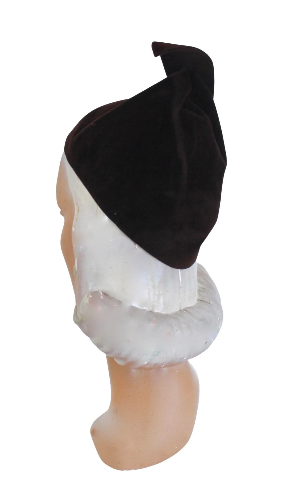 30s Pixie Garrison Brown Turban Hat by Vandervoot's - Image 9