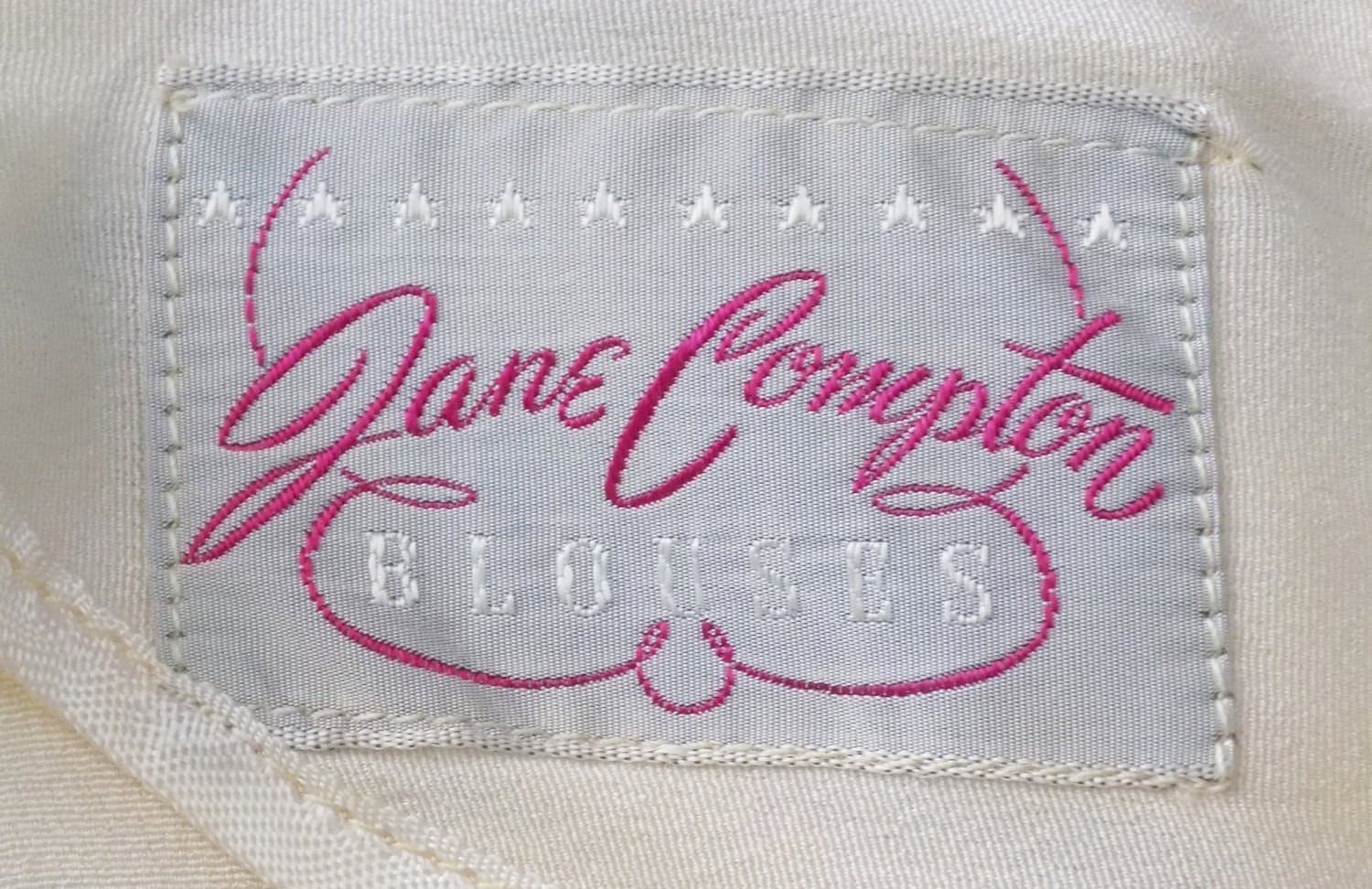 30s Sailor Style Woman's Blouse Covered Buttons Three Toned Jean Harlow by Jane Compton - Image 4