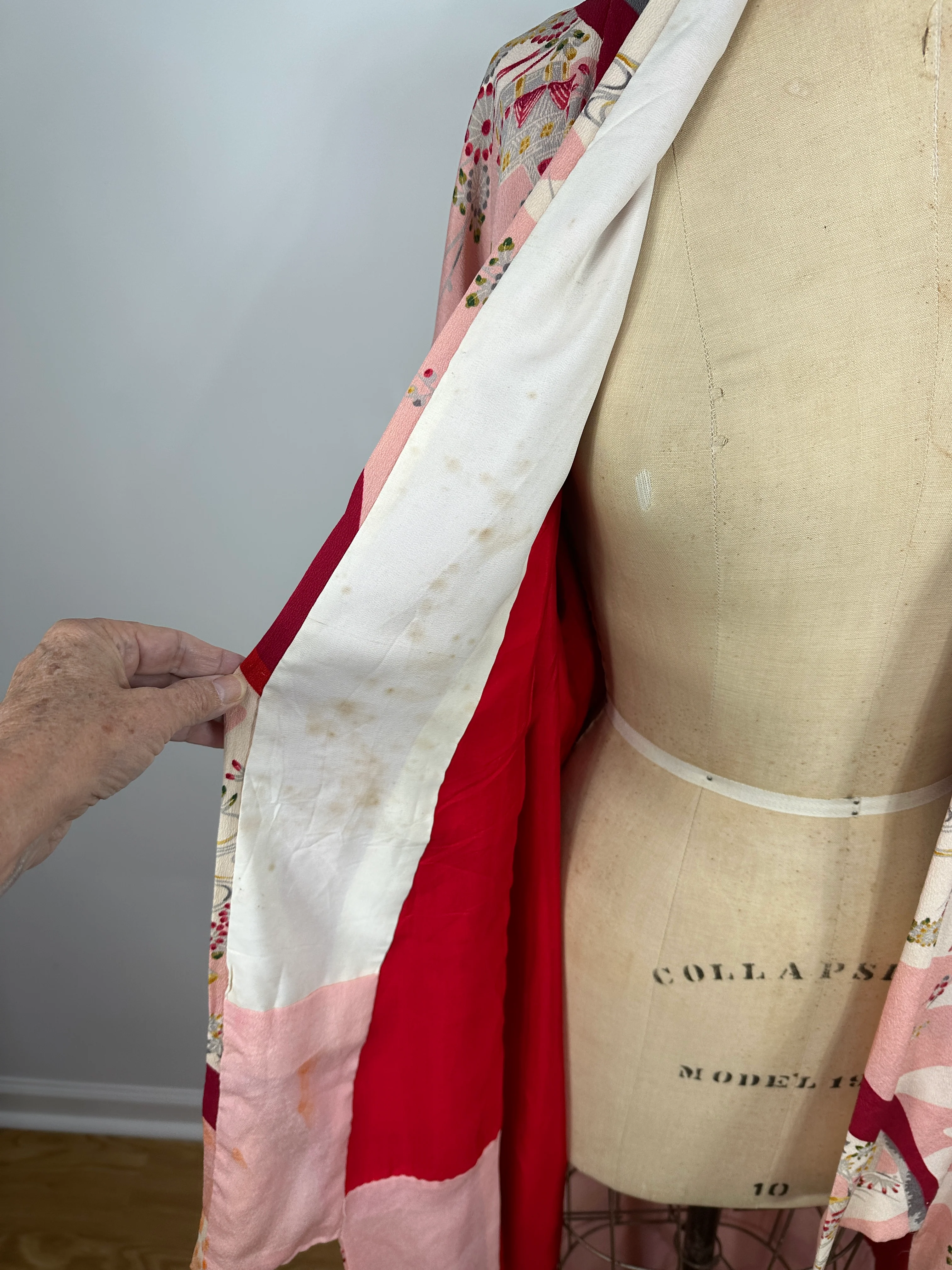30s Silk Crepe Robe - Image 9
