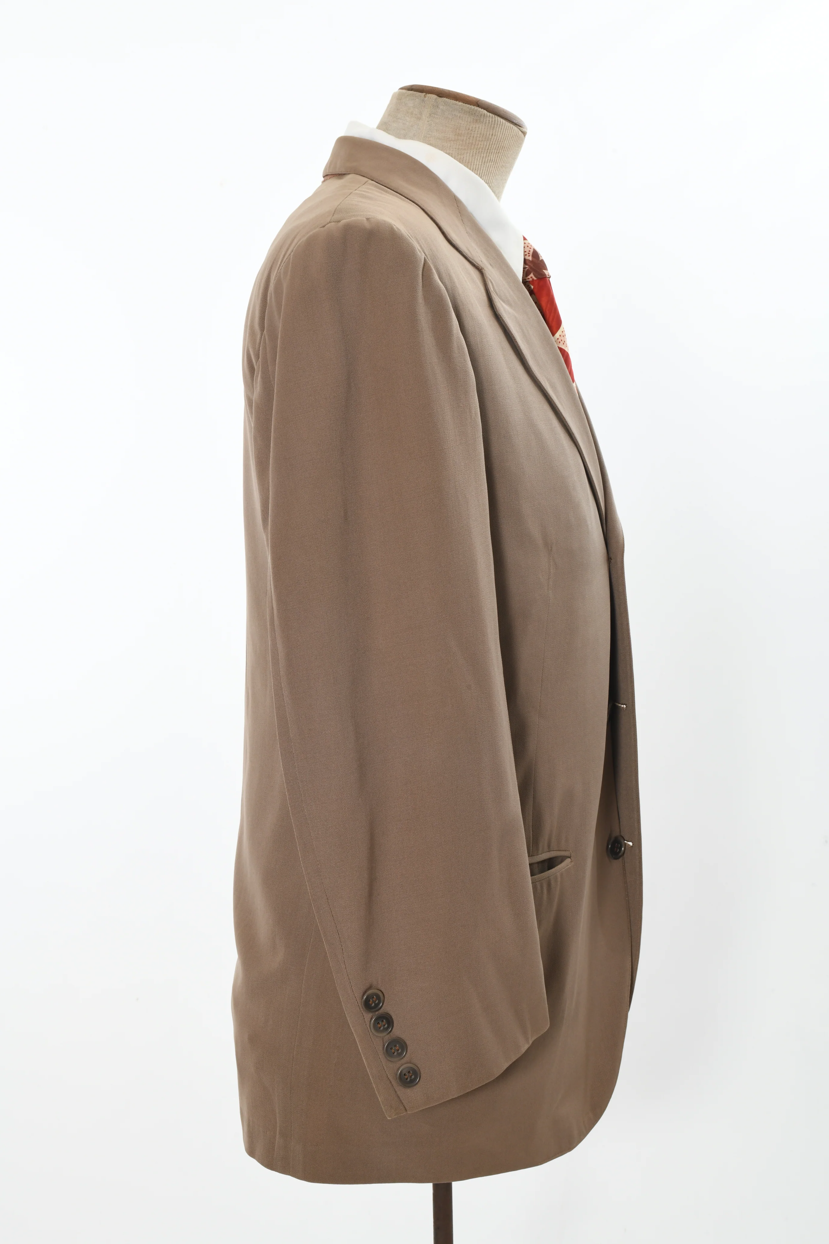 40s 37s Tan Gabardine Single Breasted Pants Suit By Botany "500" - Image 7