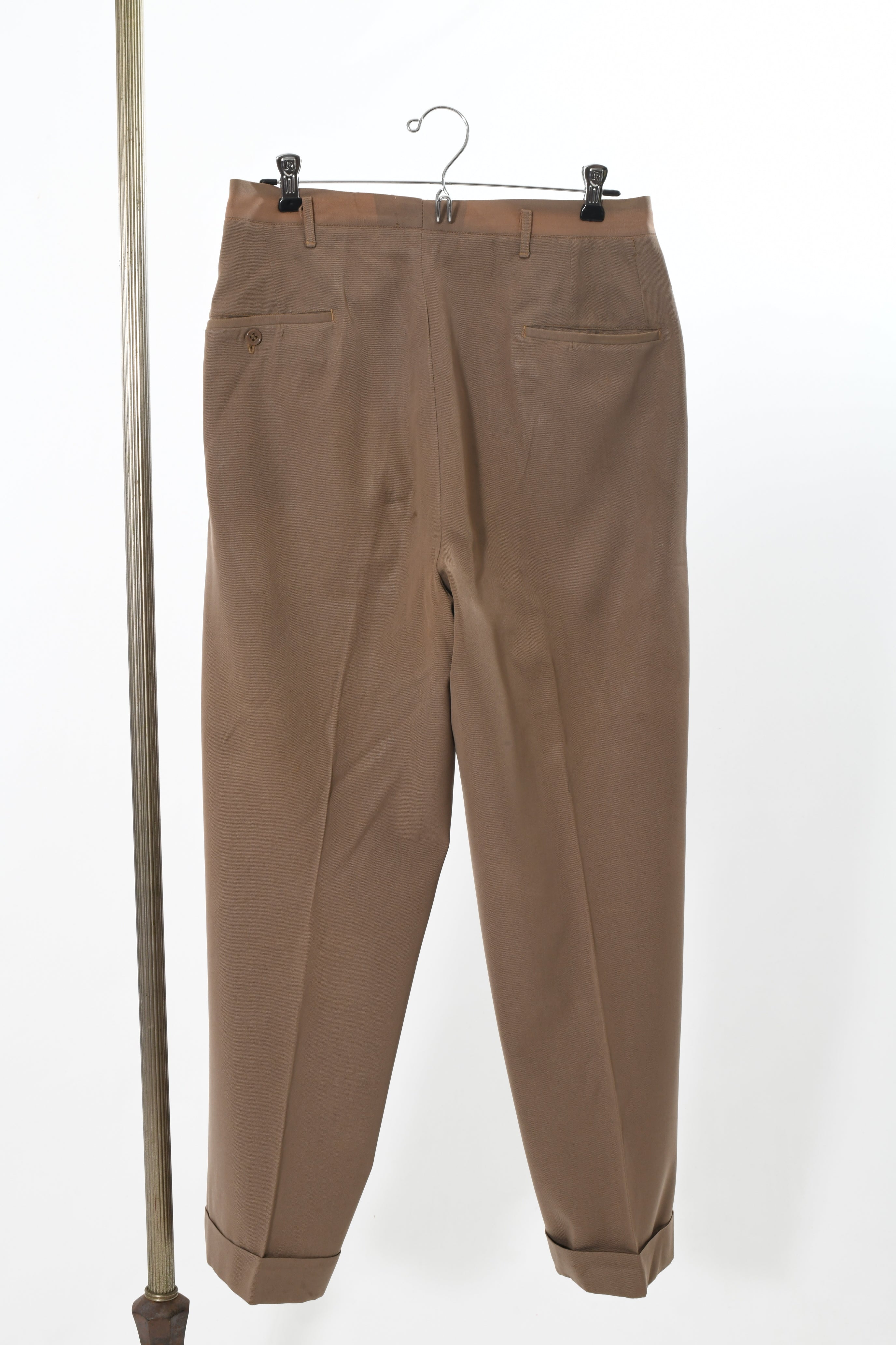 40s 37s Tan Gabardine Single Breasted Pants Suit By Botany "500" - Image 9