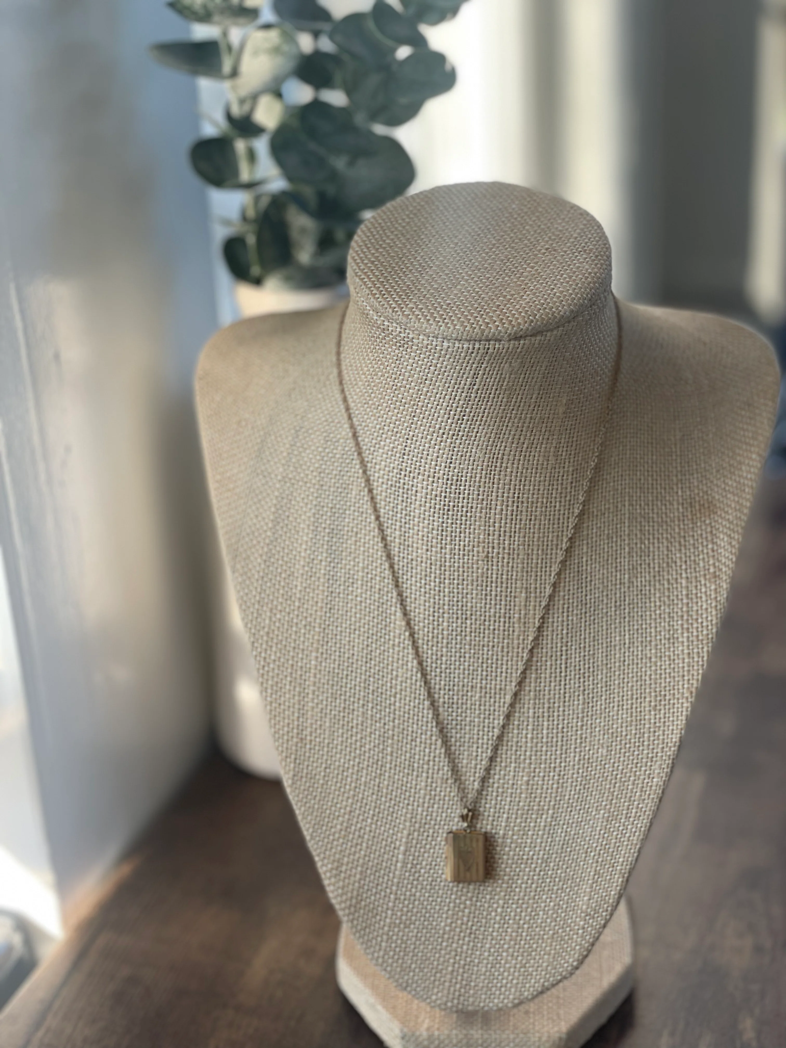 40s/50s 14k Gold Chain With Gold Filled Book Locket - Image 4