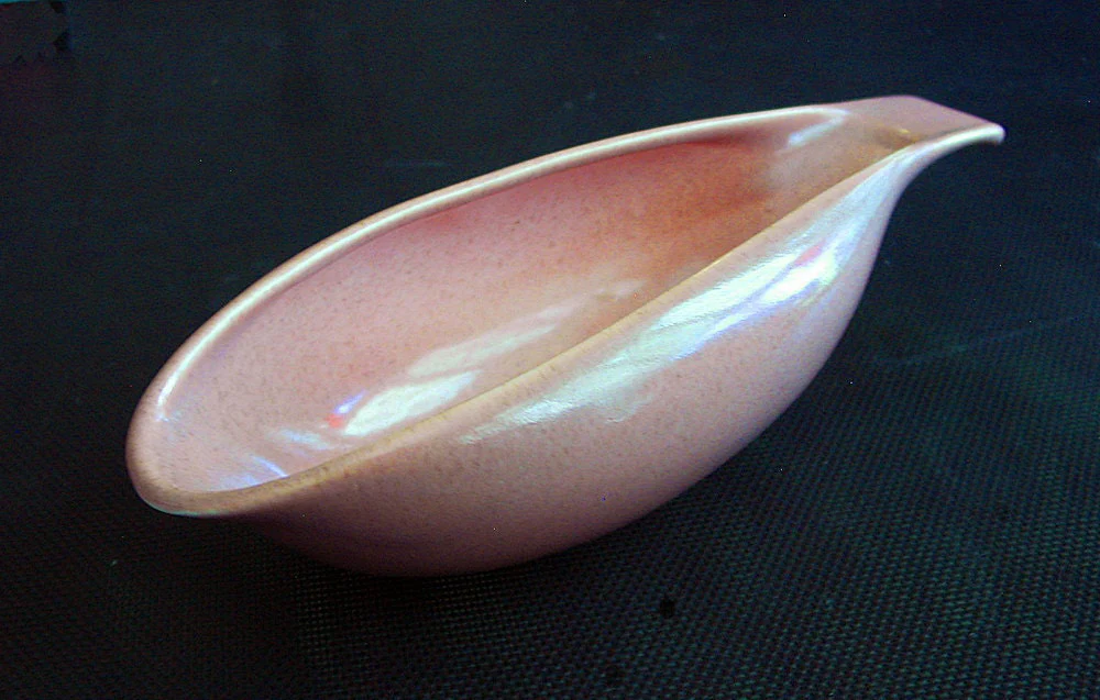 40s 50s Atomic Russel Wright American Modern Gravy Boat Ceramic Coral - Image 3