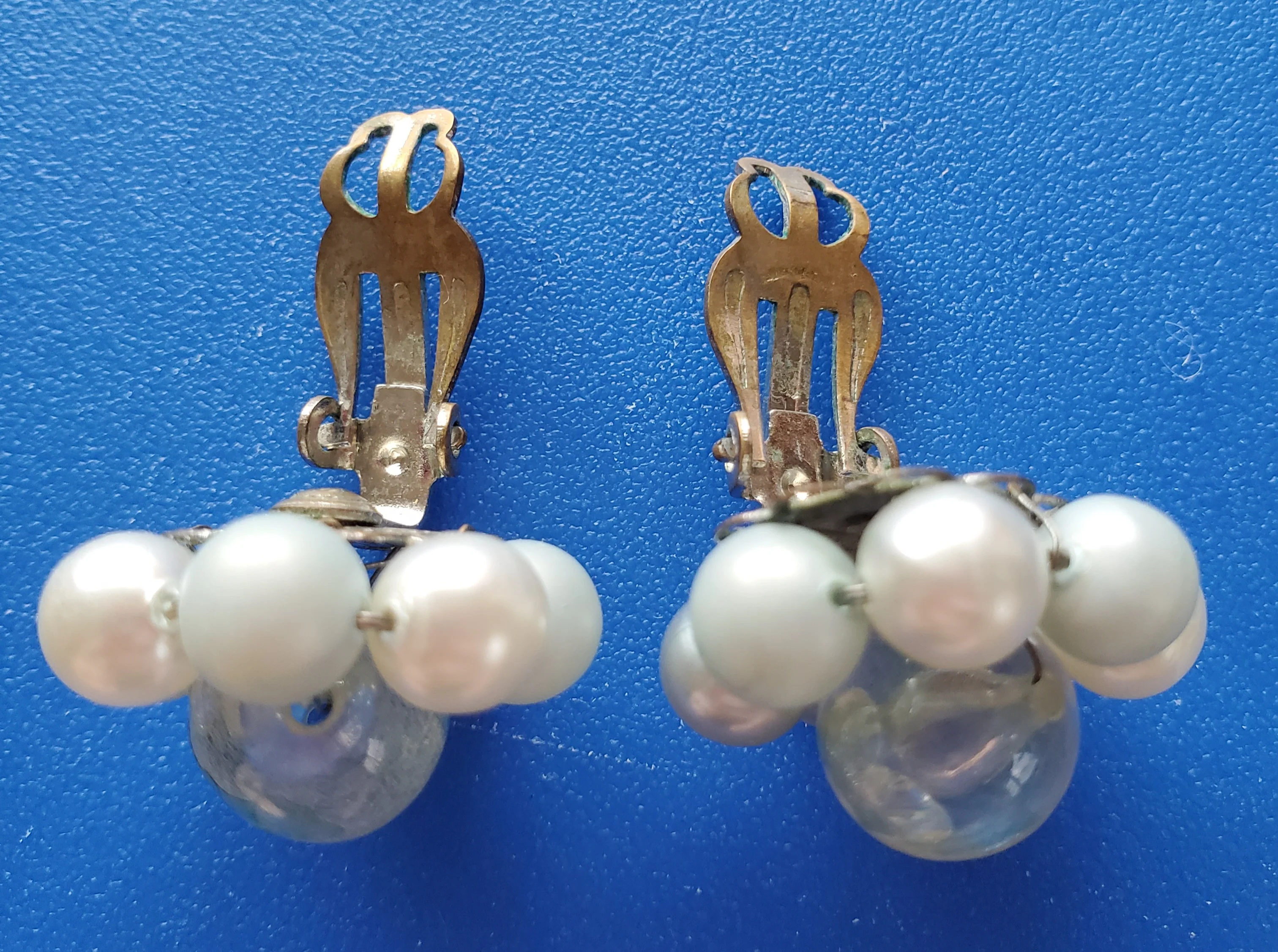 40s/50s Beaded Cluster Earrings Made In Japan By Japan - Image 12