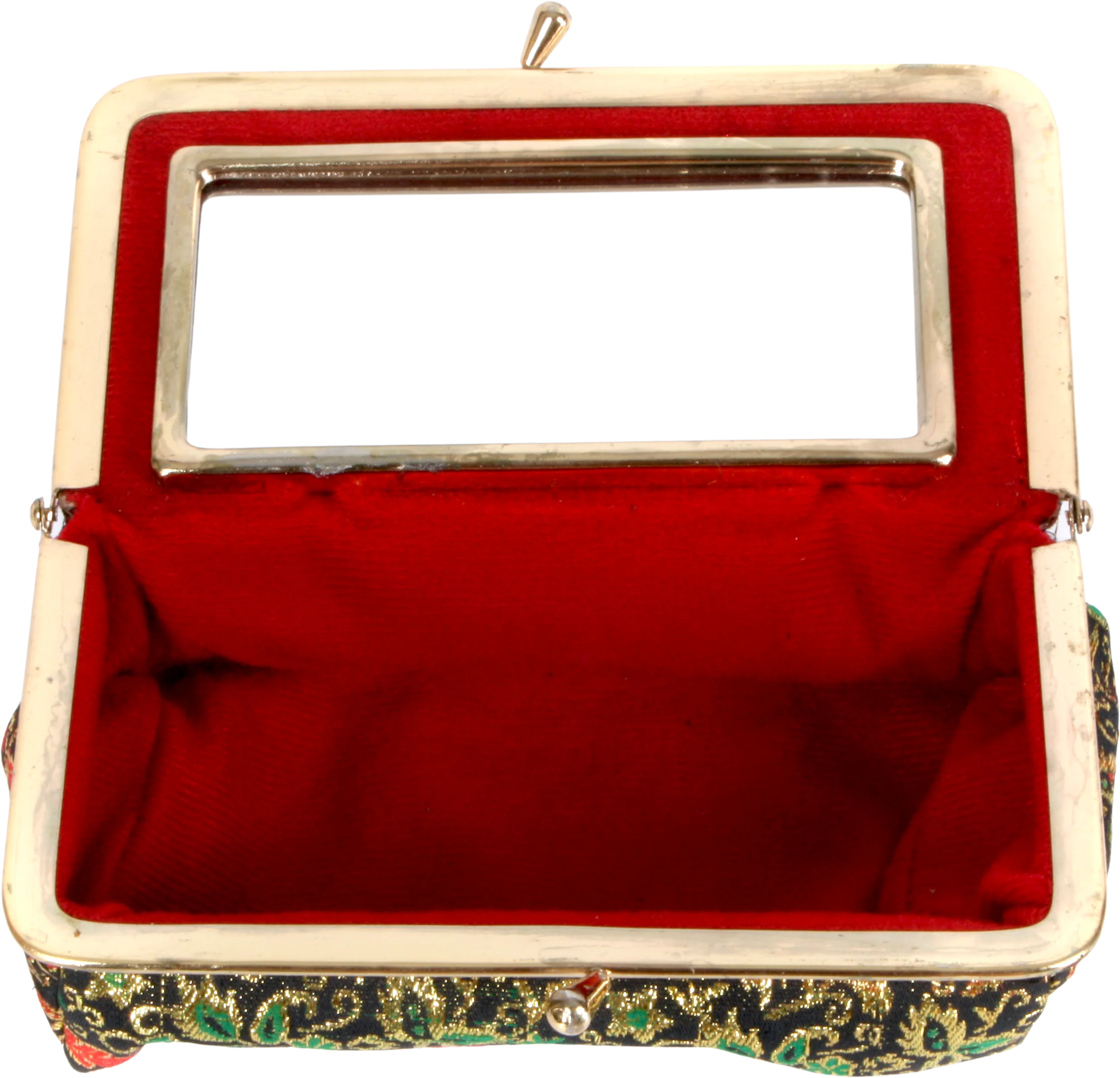 40s/50s Brocade Cosmetic Clutch Evening Bag Purse - Image 2