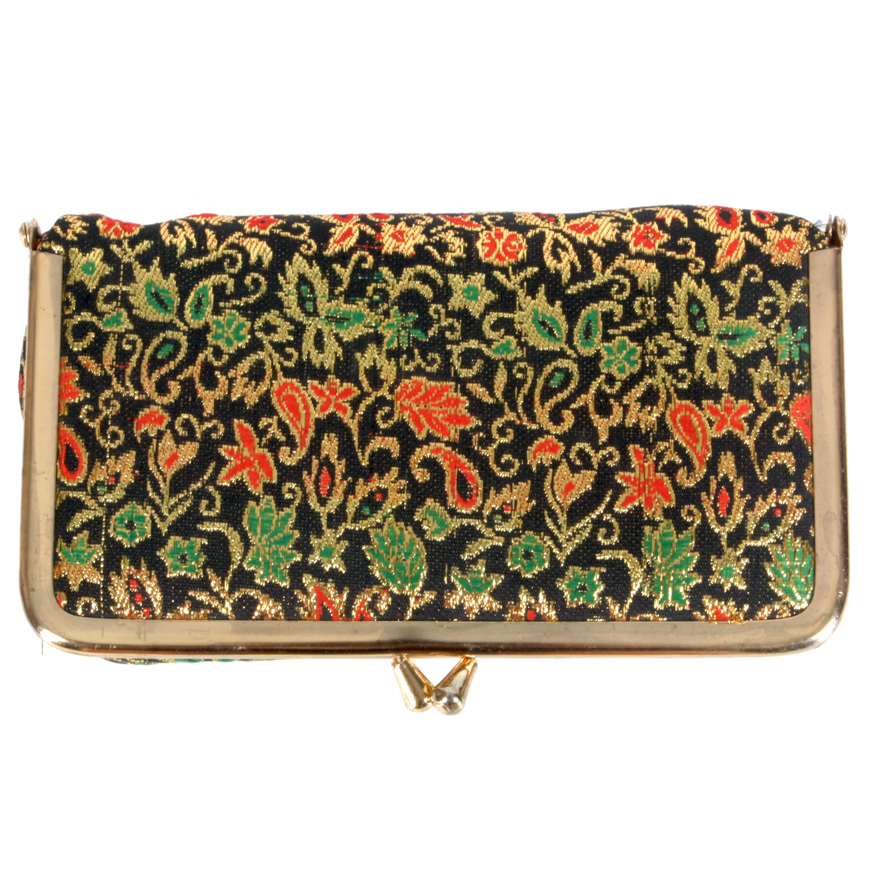 40s/50s Brocade Cosmetic Clutch Evening Bag Purse - Image 3