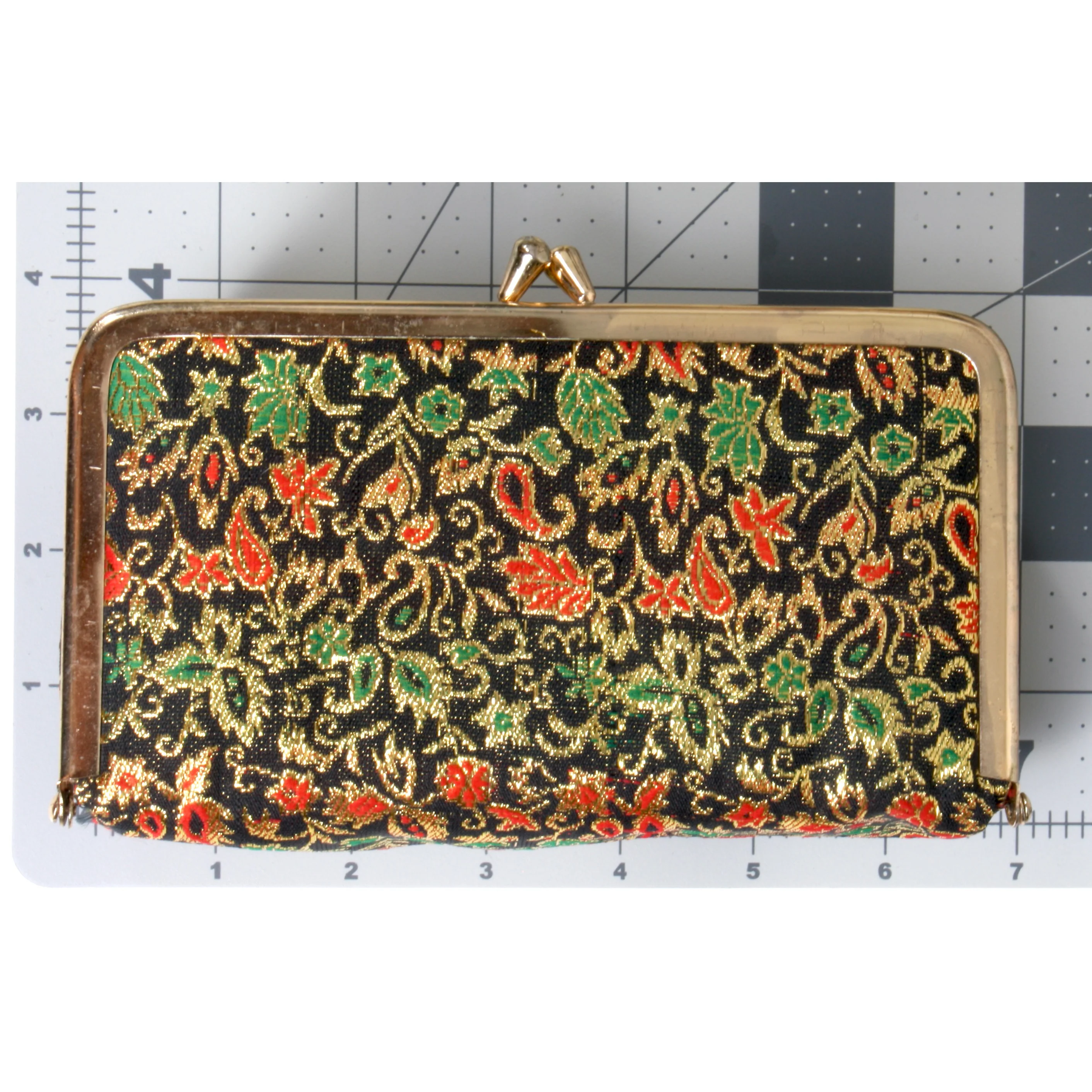 40s/50s Brocade Cosmetic Clutch Evening Bag Purse - Image 6