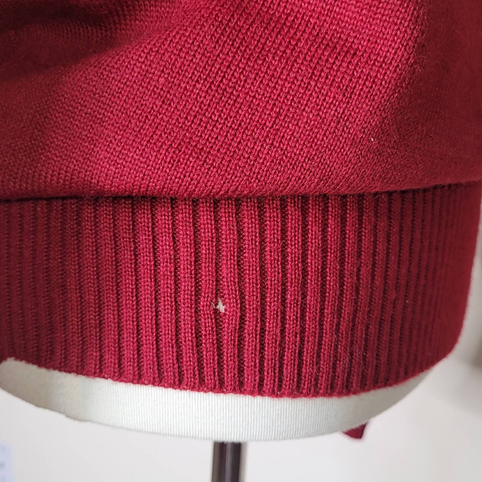 40s/50s Burgundy Letterman #59 Varsity Pull Over Sweater - L by HL Whiting Co - Image 8