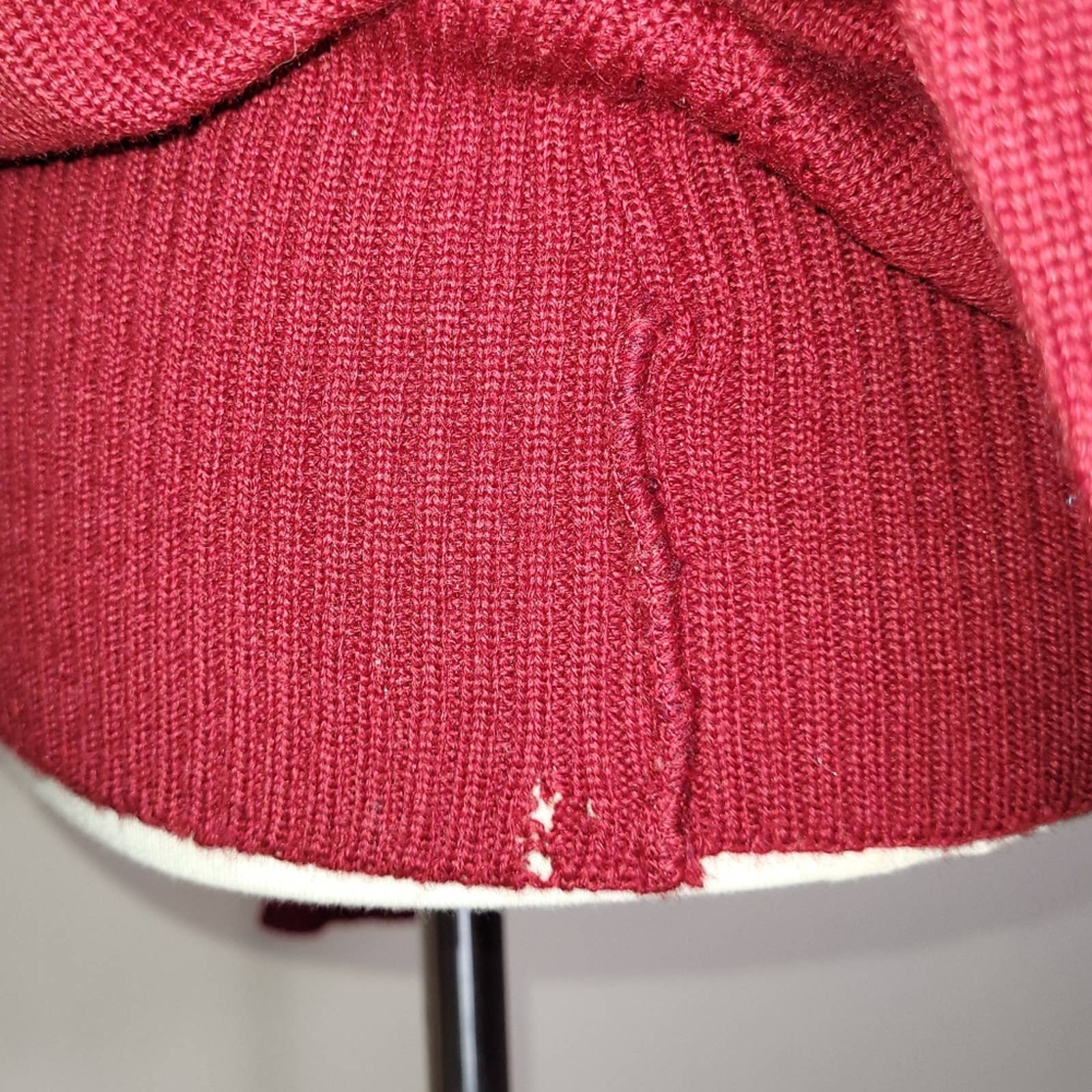 40s/50s Burgundy Letterman #59 Varsity Pull Over Sweater - L by HL Whiting Co - Image 9