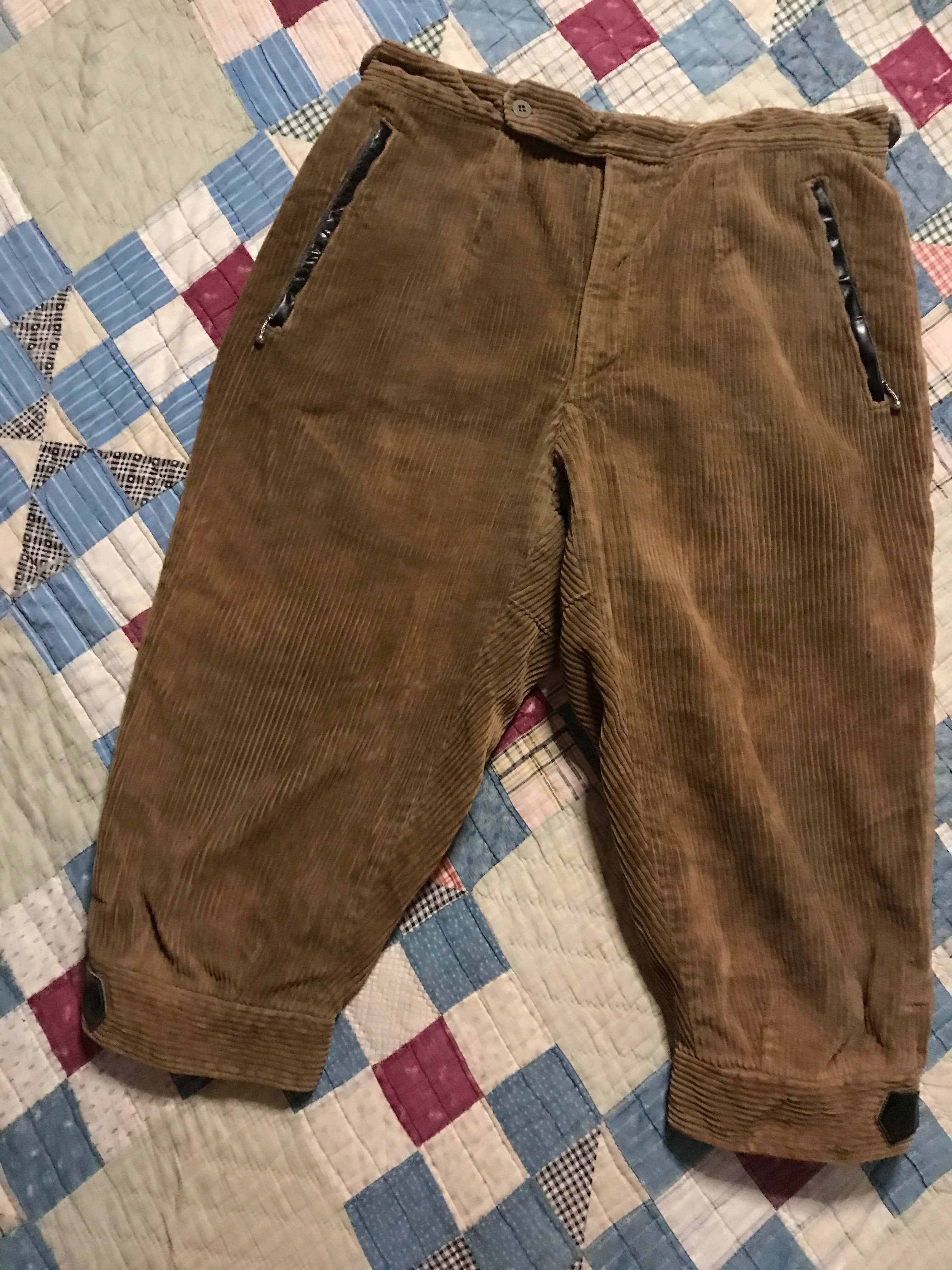 40s/50s Corduroy Bavarian Cropped Capri Alpine Ski Pants By Obermeyer - Image 3