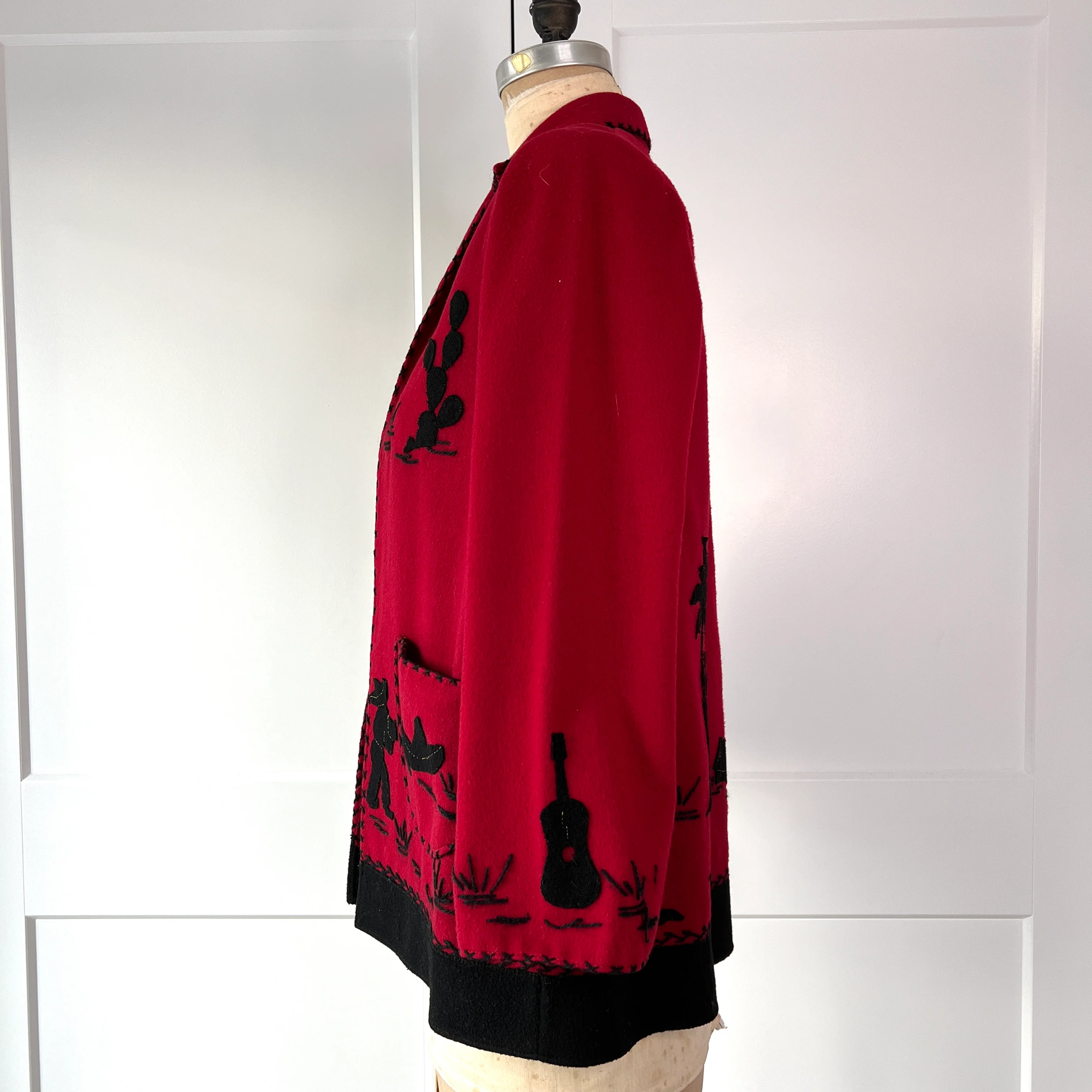 40s/50s Desert Scene Wool Jacket By La Mexicana Fabrica De Ropa - Image 8